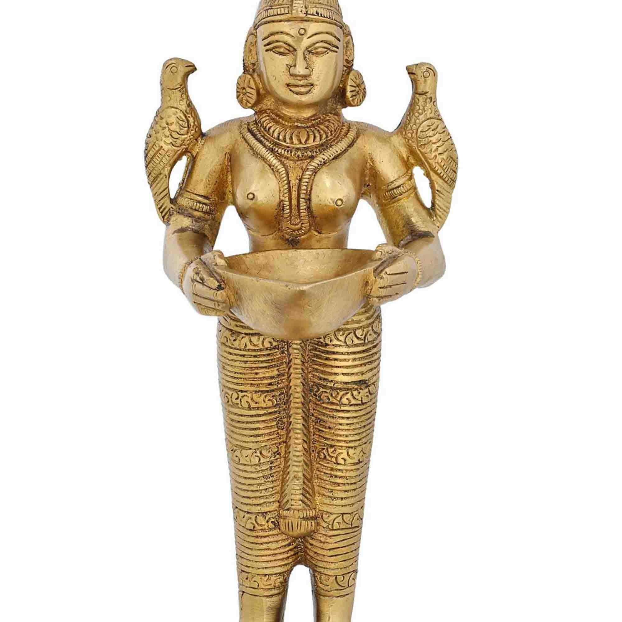 Deva Kanya From Hindu Mythology Holding A Diya