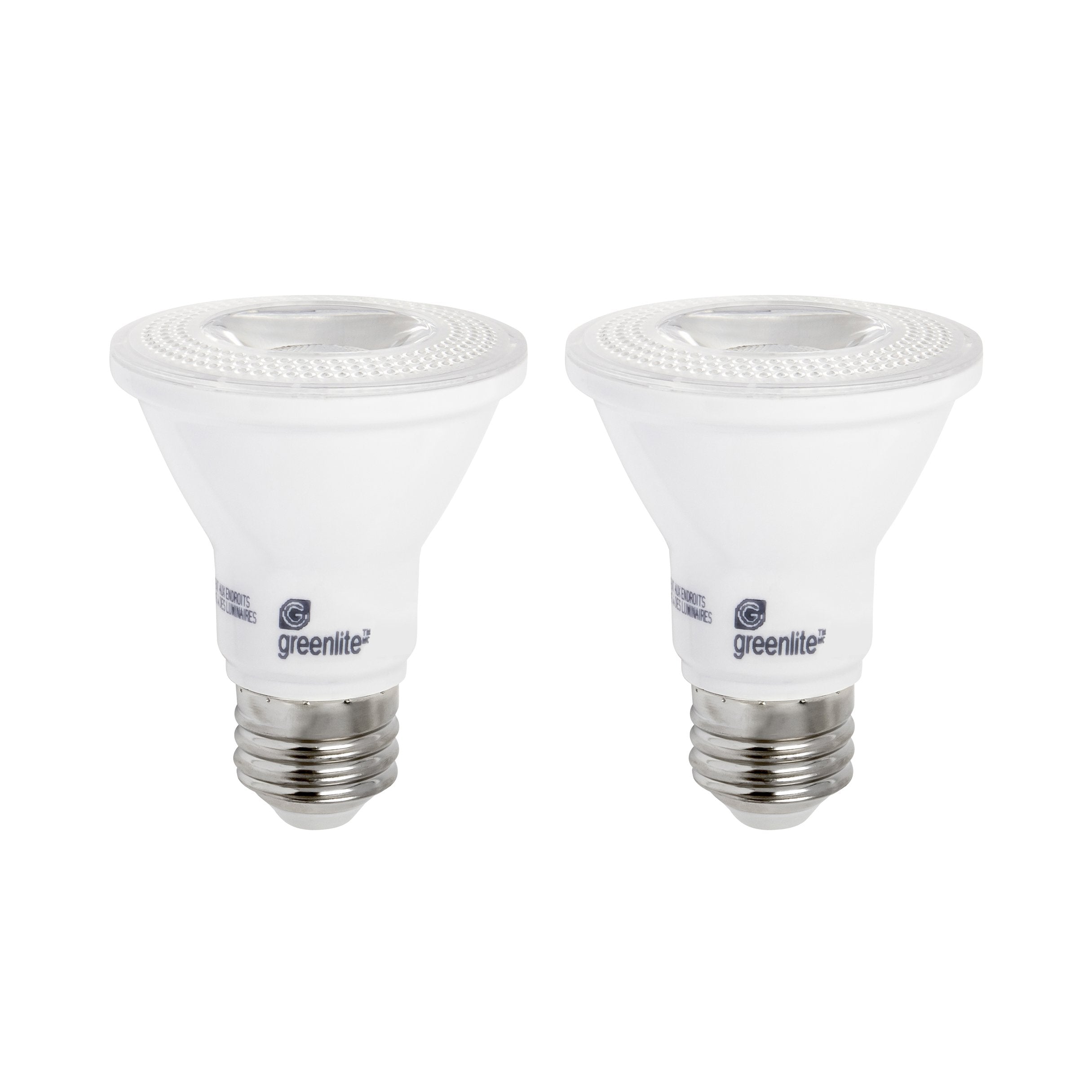 Greenlite LED PAR20 Flood Light Bulb, Dimmable, 7W (50W Equivalent), 500 Lumens, 3000K, 30° Beam, 2 Pack,