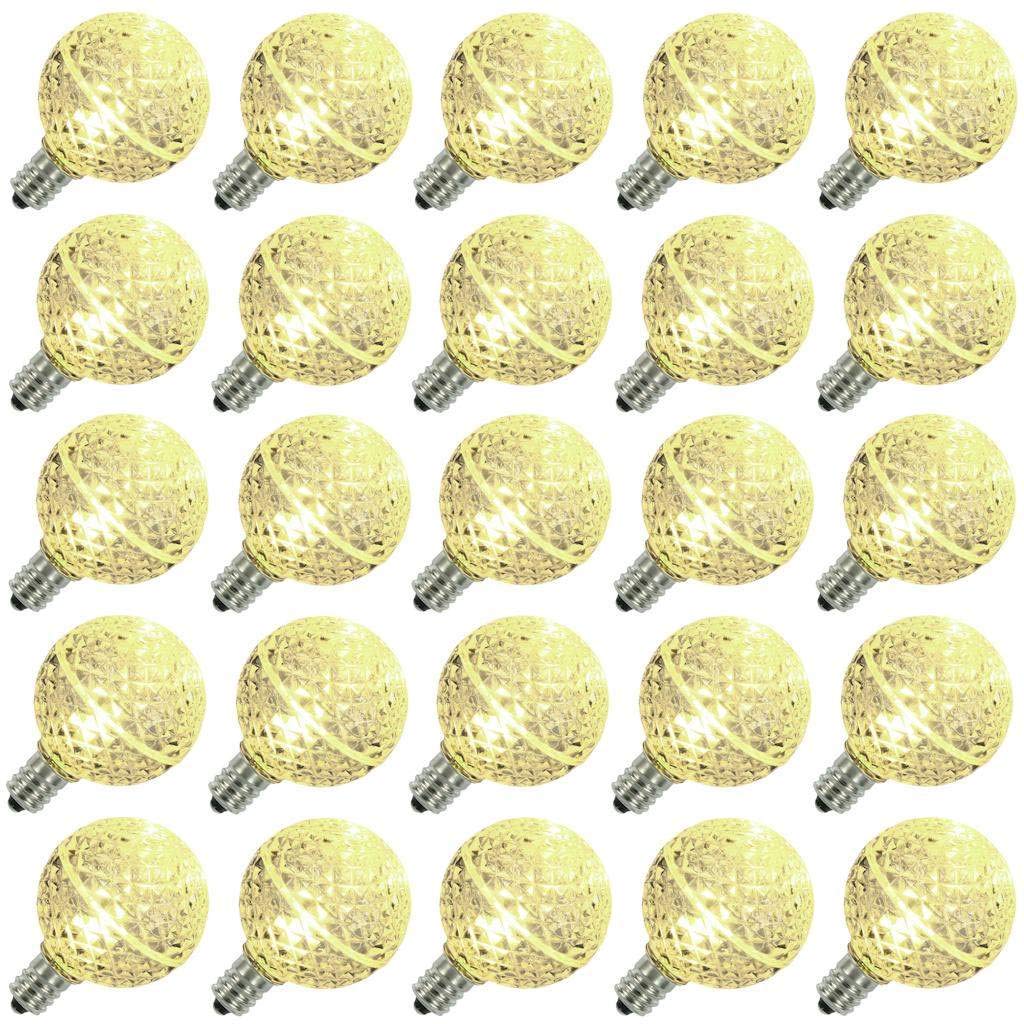 Vickerman G40 LED Replacement Bulb, Warm White, Pack of 25, Model XLEDG41-25