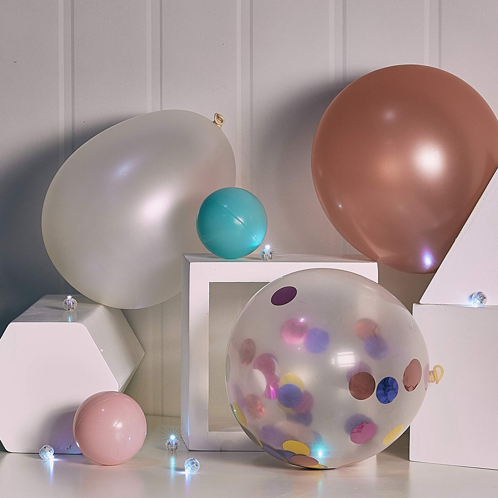Aogist 200pcs Multicolor LED Balloon Lights, Plastic Mini Ball Lights for Indoor/Outdoor Decorations, A01-Mini