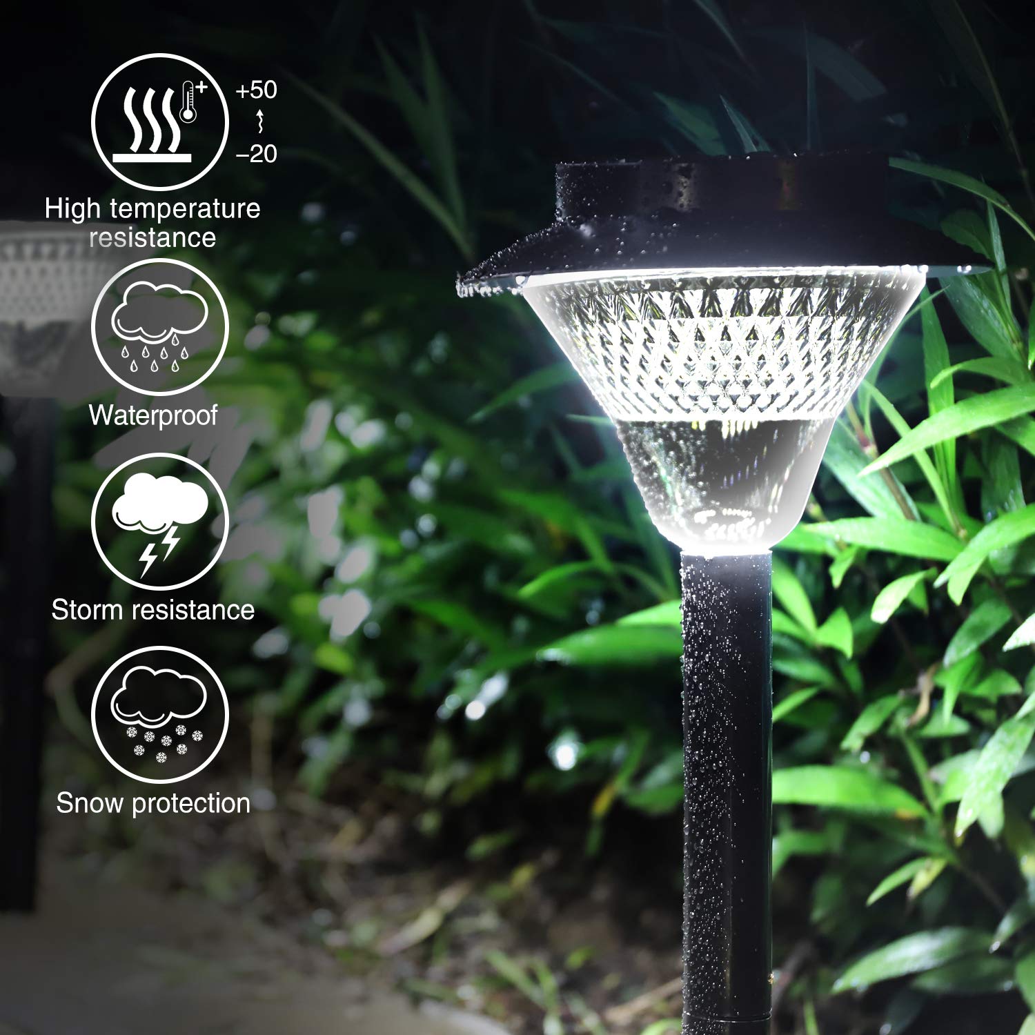 Solar Pathway Lights Outdoor, 2 Pack Upgraded Solar Outdoor Lights Super Bright Up To 12 Hrs, Ip65 Waterproof Solar Garden Lights Outdoor Solar Lights For Yard Landscape Path Walkway