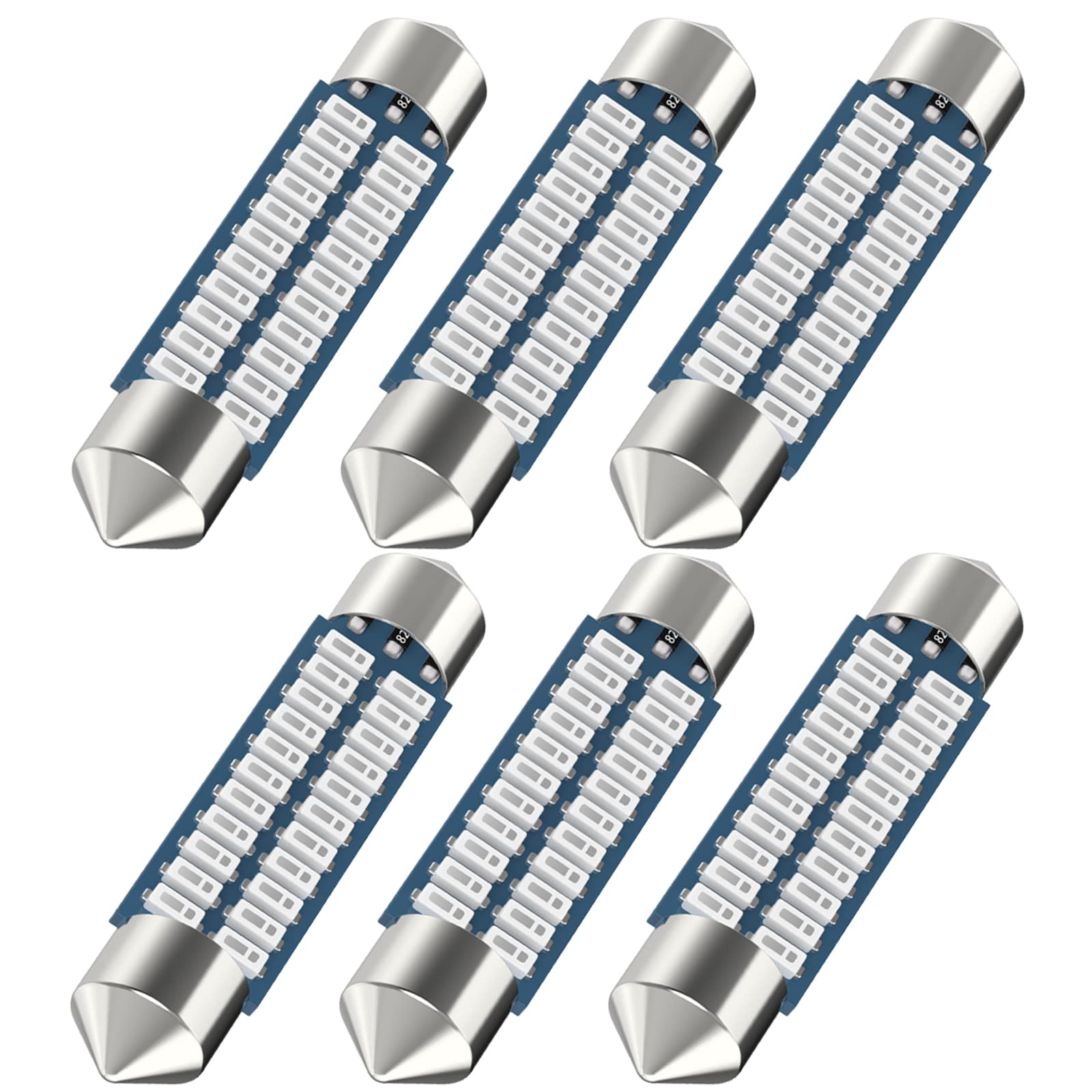 Serundo Auto Red 578 Led Festoon Bulb 211-2 Led Car Bulb 41Mm 42Mm 1.65In 212-2 Bulb For Car Map Light Dome Light, 22Smd 3014 Ch