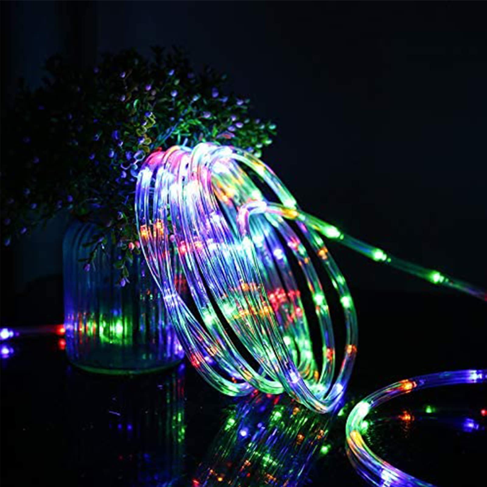 Jnaurb 200ft LED Rope Lights - Multicolor Waterproof Flexible Tube Lights for Outdoor & Indoor Decoration, 1440 LEDs with 8 Modes