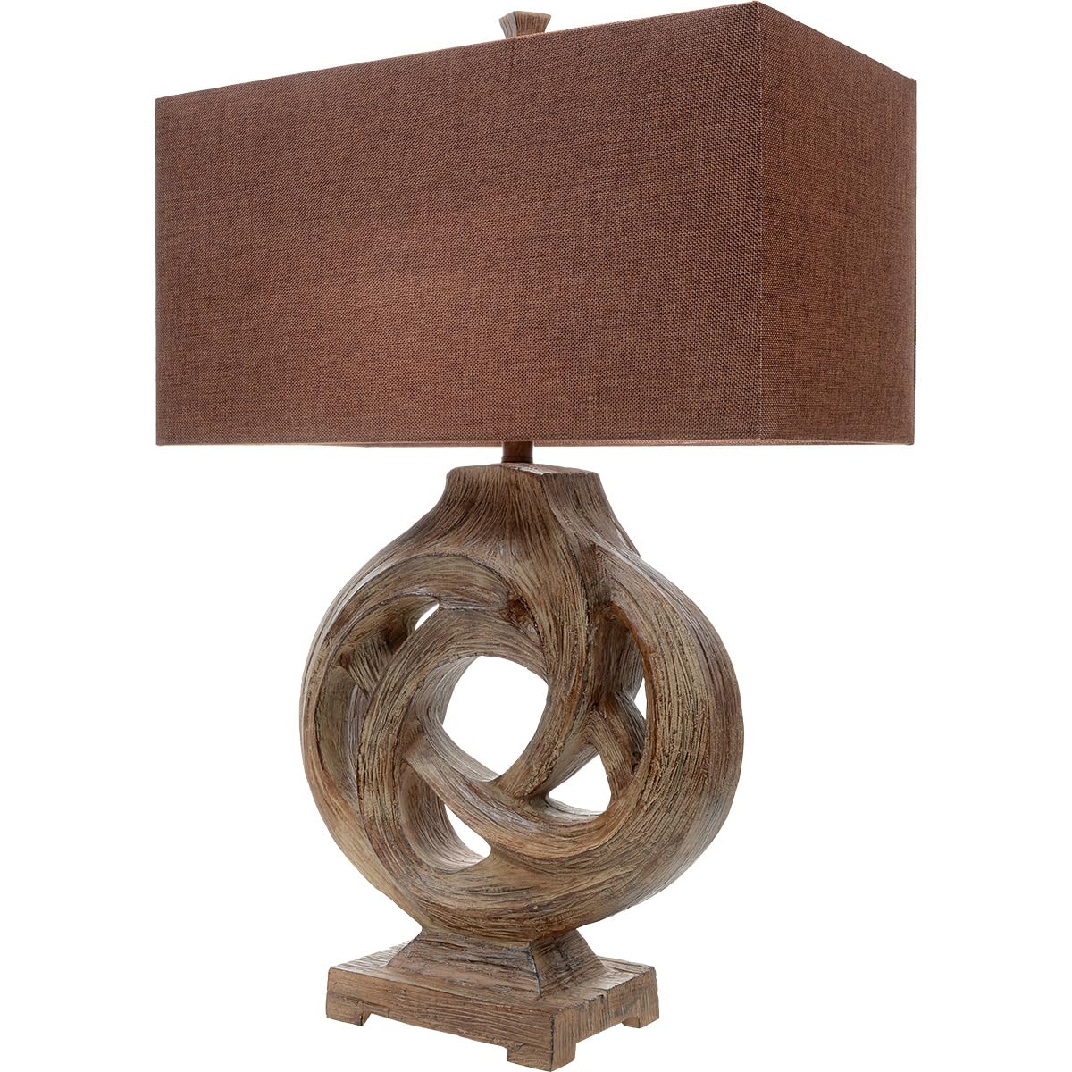 BLACK FOREST DECOR Infinity Branch Table Lamp - Vintage Rustic Design, 31" x 21" x 11", Brown for Cabin, Living Room, Nightstand