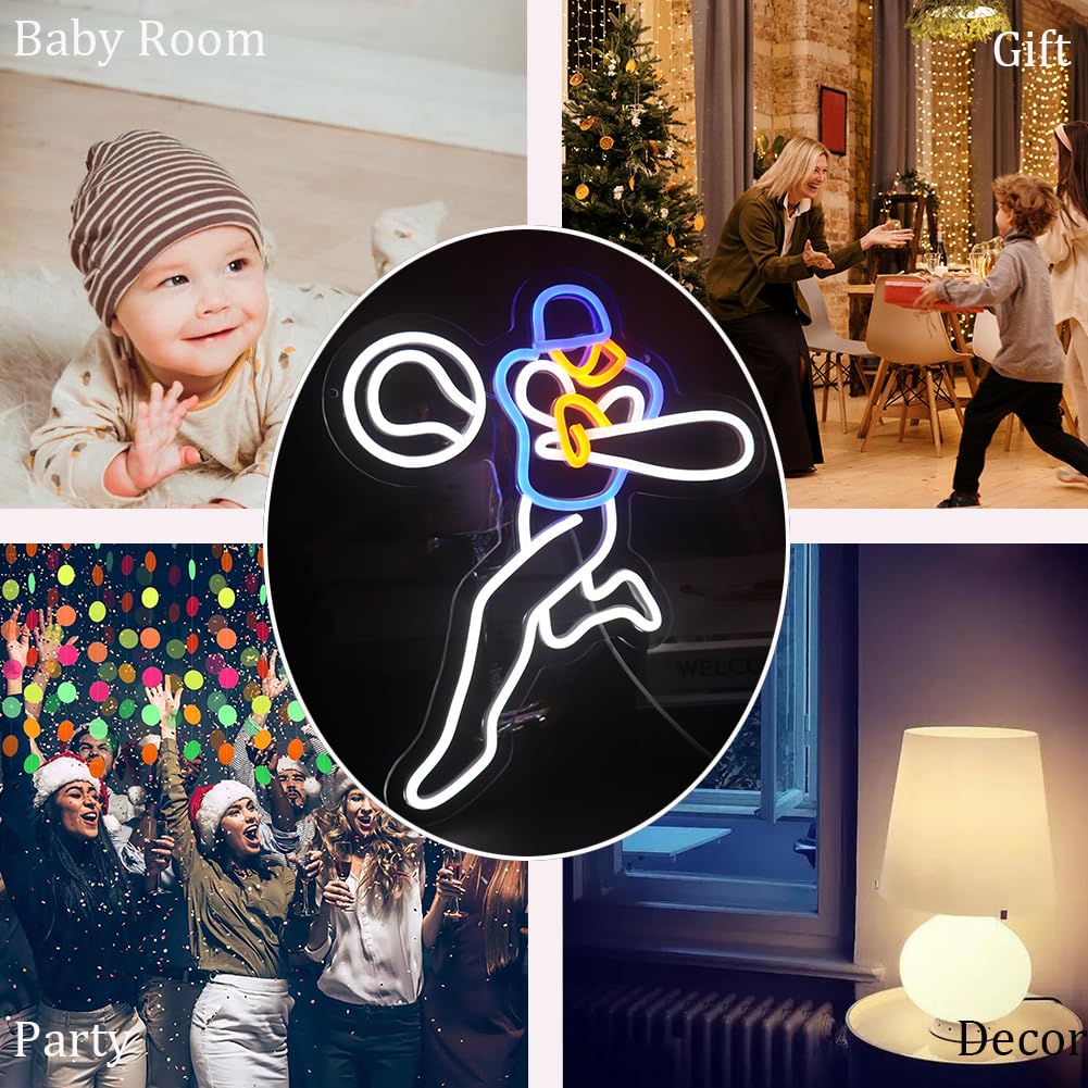 Baseball Neon Sign  Sport Neon Light Sign Led Decorations Light Up Signs  Baseball Club Lights  Game Room Wall Art Decorations Christmas Birthday Gifts