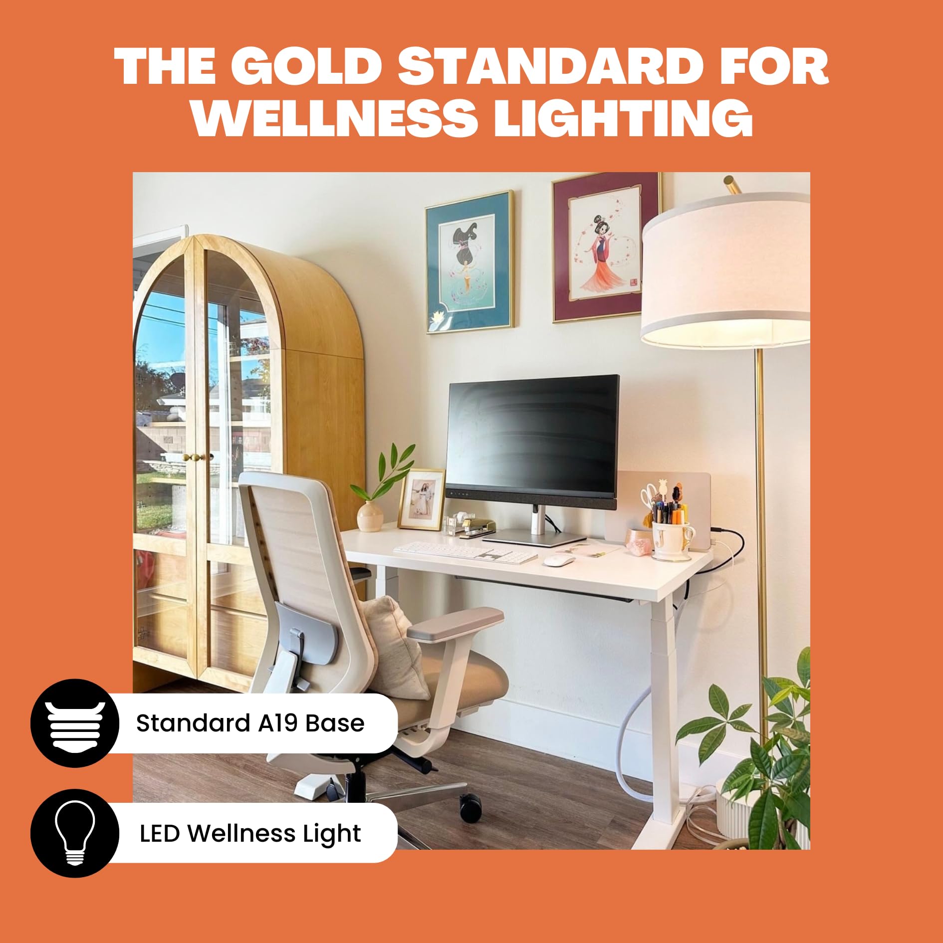 Norbsmile Full-Spectrum Sunlike    Premium A19 Led Light Bulb. Boosts Energy, Mood & Performance. Supports Circadian Rhythm. Nea