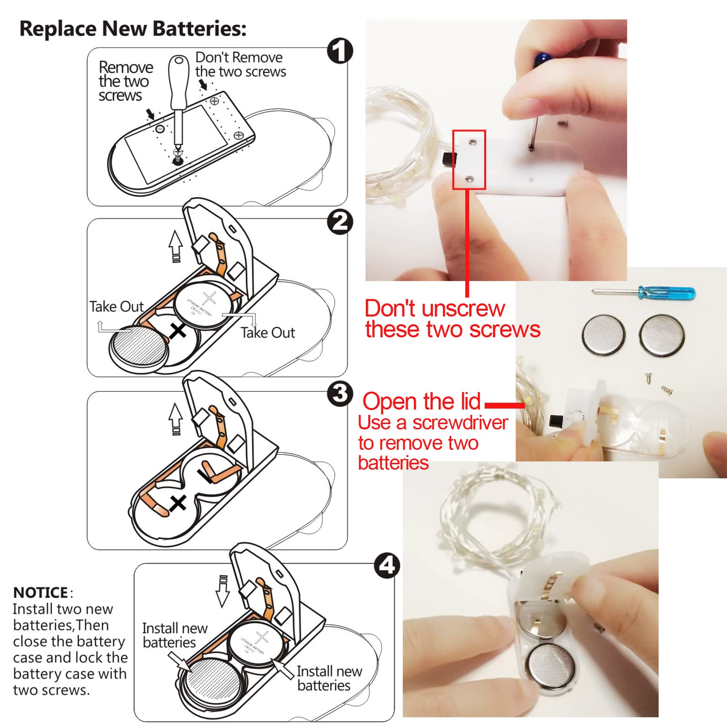 6Pcs Fairy String Multicolor Changing Twinkle Lights With 2Pcs Remote, 6.5Ft 20 Leds Silver Wire,Cr2032 Battery Powered,Indoor Decorative Bedroom,Wedding,Patio,Christmas,Outdoor Garden,Stroller