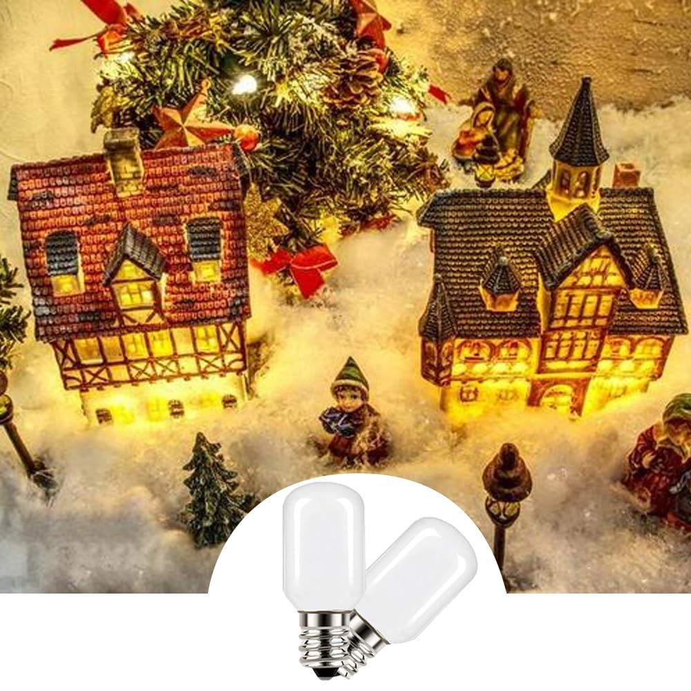 Tsunetani Led Night Light Bulb,0.7W Christmas Villages Replacement Light Bulb Equivalent To 7 Watt Incandescent,120-Volt 2700K M