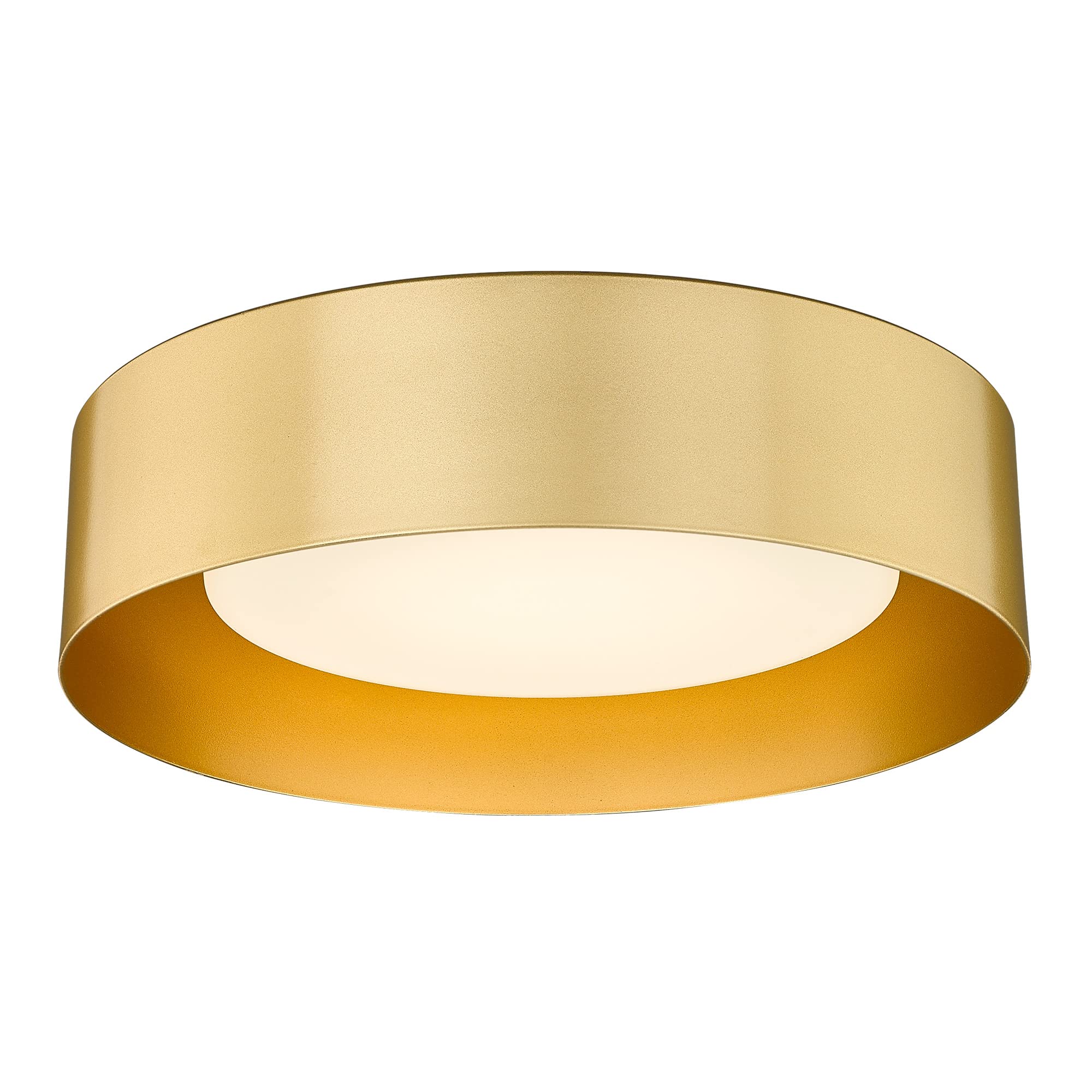 Autelo Gold Flush Mount Ceiling Light, Led 14'' Ceiling Mount Light Fixture With Frosted Glass For Bedroom Foyer Hallway C3336Xs