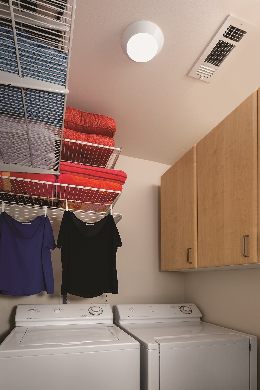 Lithonia Lighting LED Flush Mount Ceiling Light, Dimmable, 4000K, 13 in Wet Listed, White, Model FMML 13 840 WL