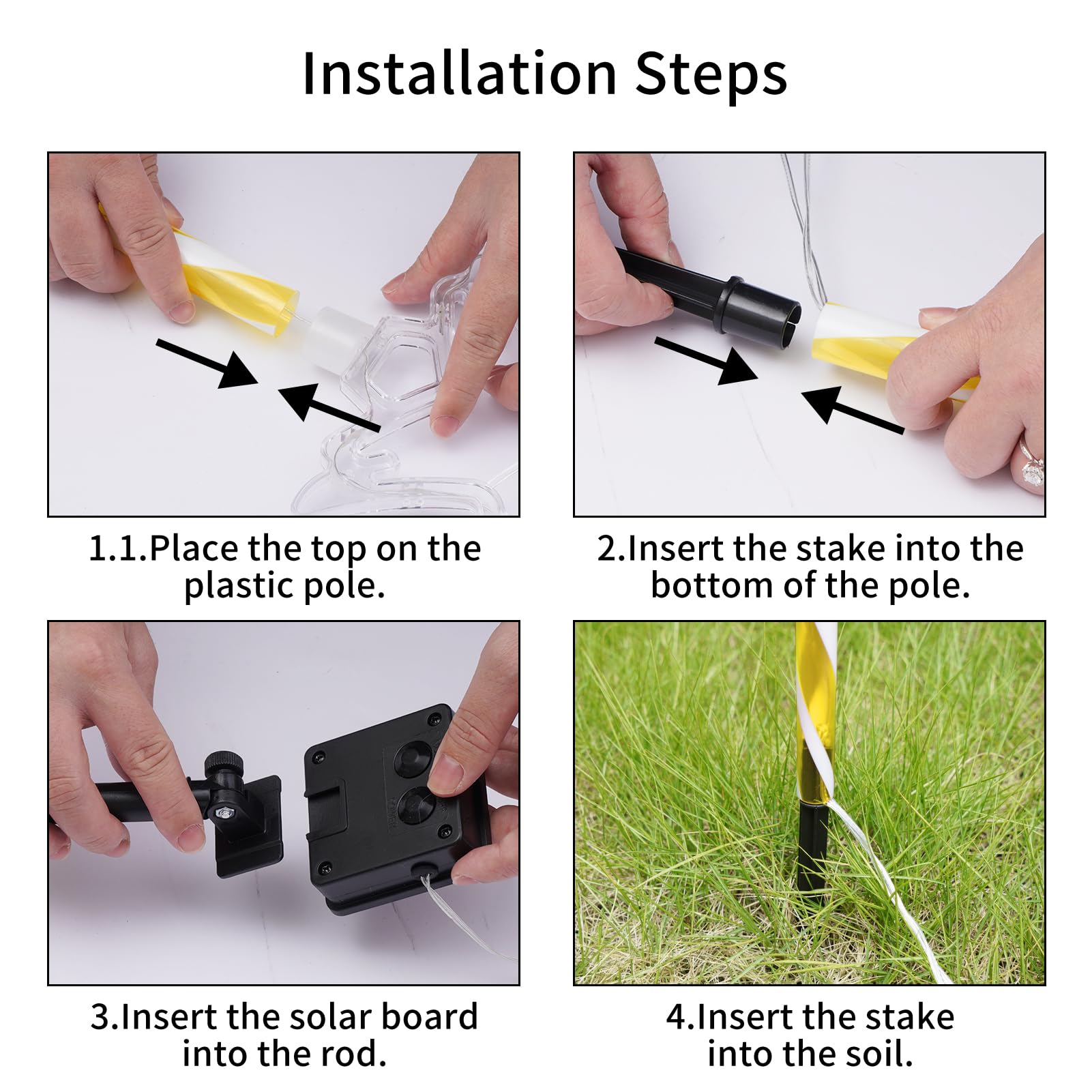 Christmas Solar Pathway Lights Outdoor Decorations  8 Modes Xmas Tree Candy Lights Waterproof Led Garden Stake Light For Walkway Yard Lawn Porch Holiday Decor 5-Pack (Yellow Tube Tree  5 Pack)