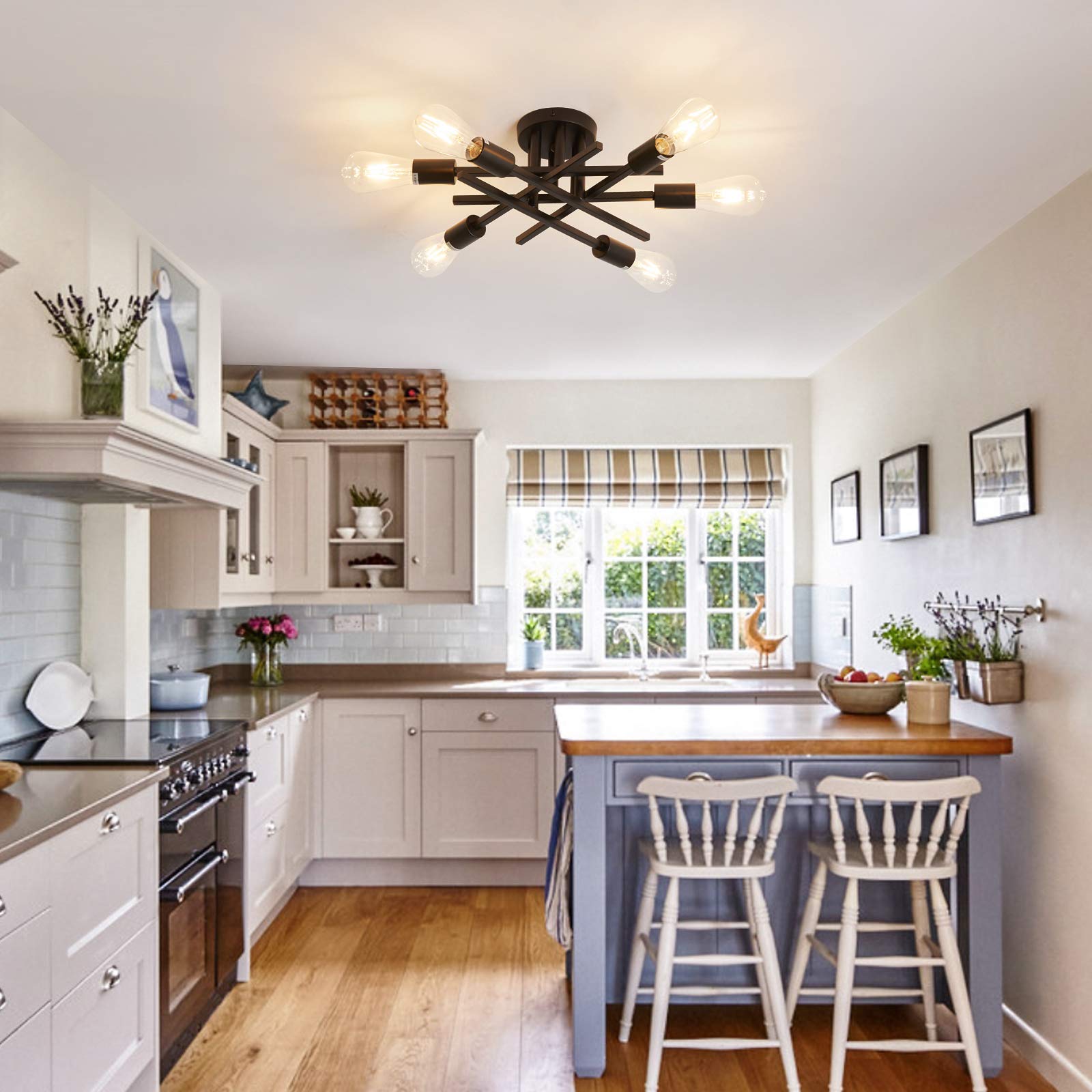 Asgyisa Semi Flush Mount Modern Ceiling Light Fixture