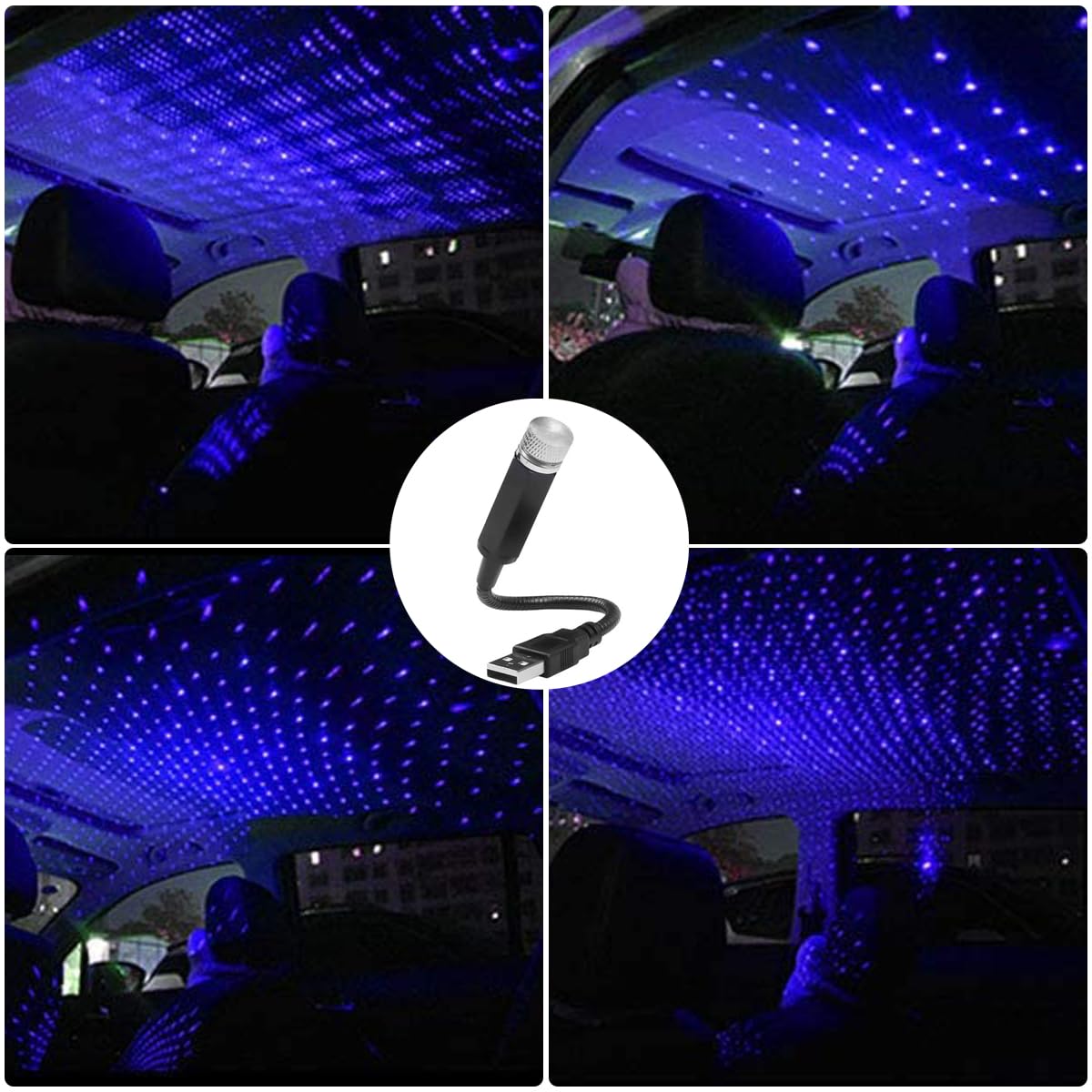 Ledcare Usb Projector Night Light, Portable Adjustable Star Roof Light Car Interior Led Romantic Atmosphere Star Projector For C