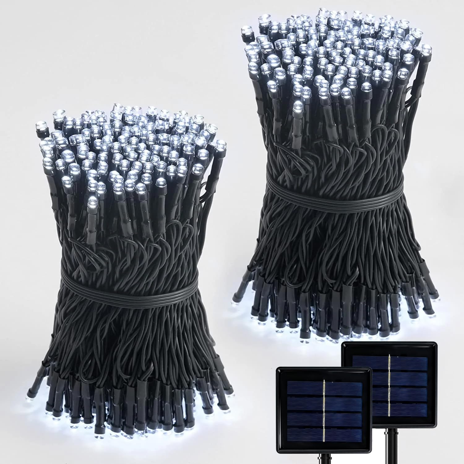 LALAPAO Solar String Lights 400 LED 144FT White Outdoor Waterproof Christmas Lights Model 840