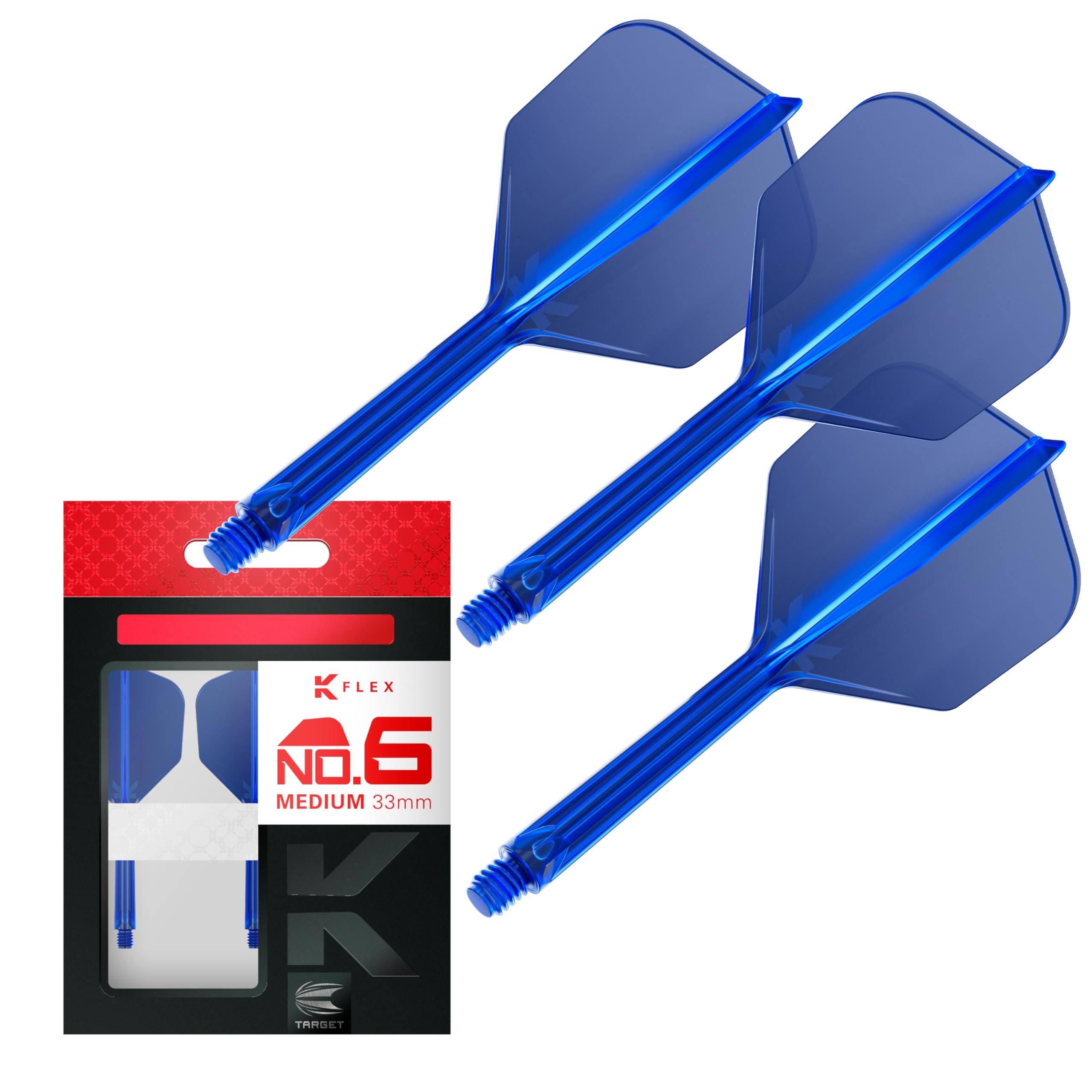 Target Darts K-Flex Flight System No6 - Medium (33mm) Blue