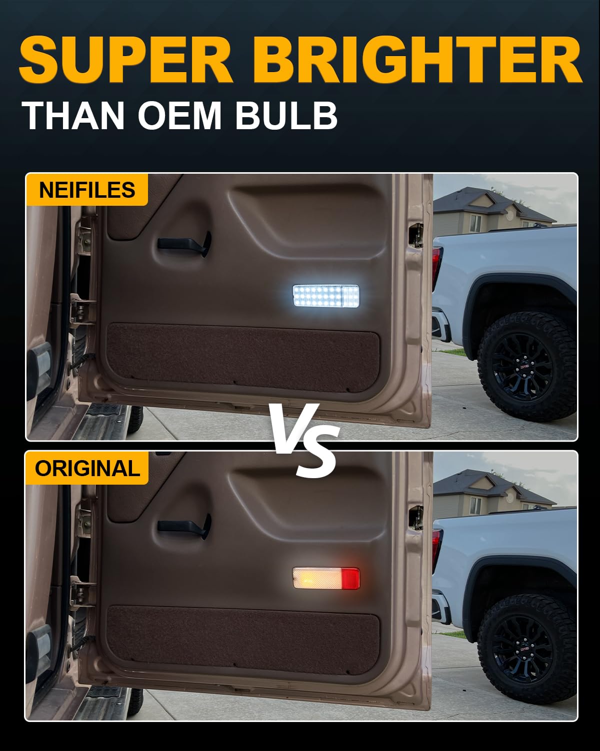 NEIFILES LED Interior Door Panel Lights for Ford Bronco/F150/F250/F350, Plug and Play, 5X Brighter, White, Model OR-7971