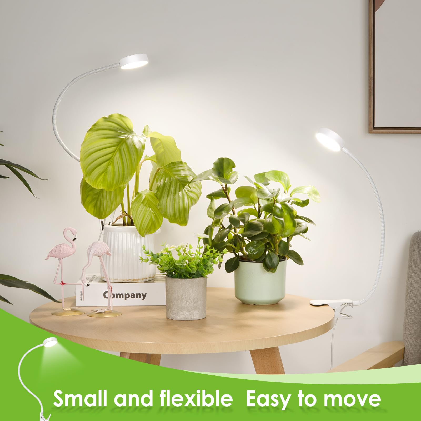 Lordem Small Pot Clip Grow Light, Full Spectrum Led Plant Grow Lamp For Indoor Growing, Auto On/Off Timer 4/8/12H, Plant Light With 4 Dimmable Brightness Levels, Ideal For Small Indoor Plants, 1 Pack