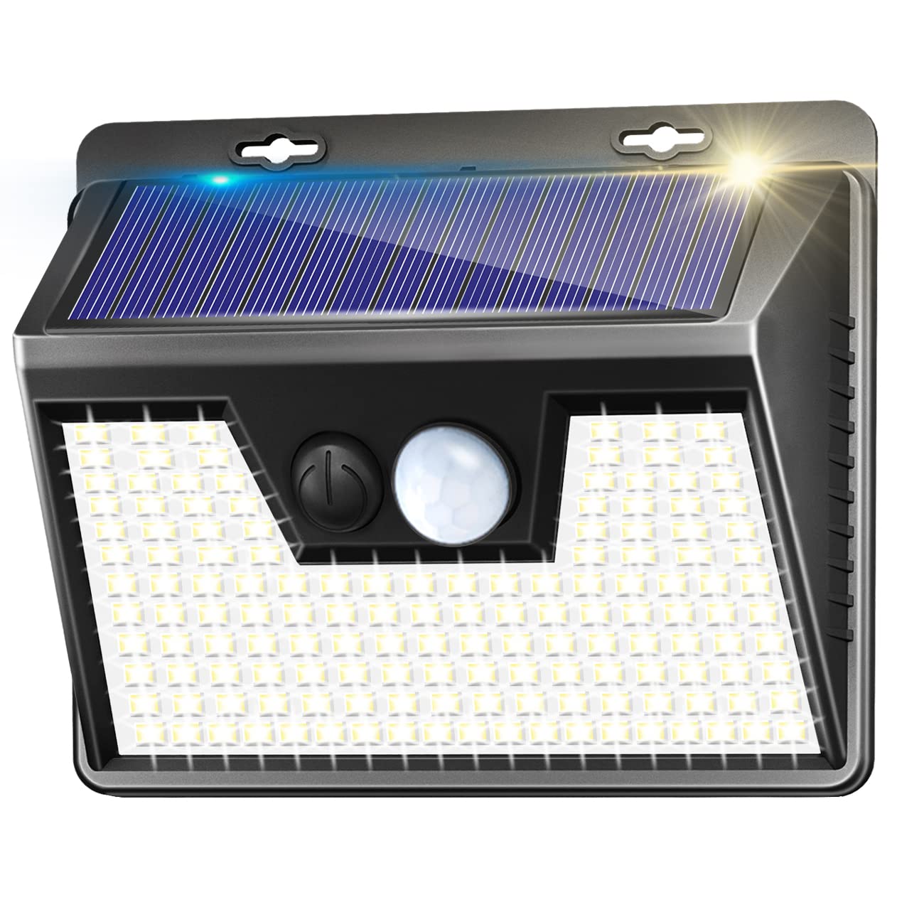Solar Lights Outdoor 1 Pack, 140LED/3 Modes Motion Sensor Outdoor Lights Solar Powered, Wireless IP65 Waterproof Solar Wall Ligh