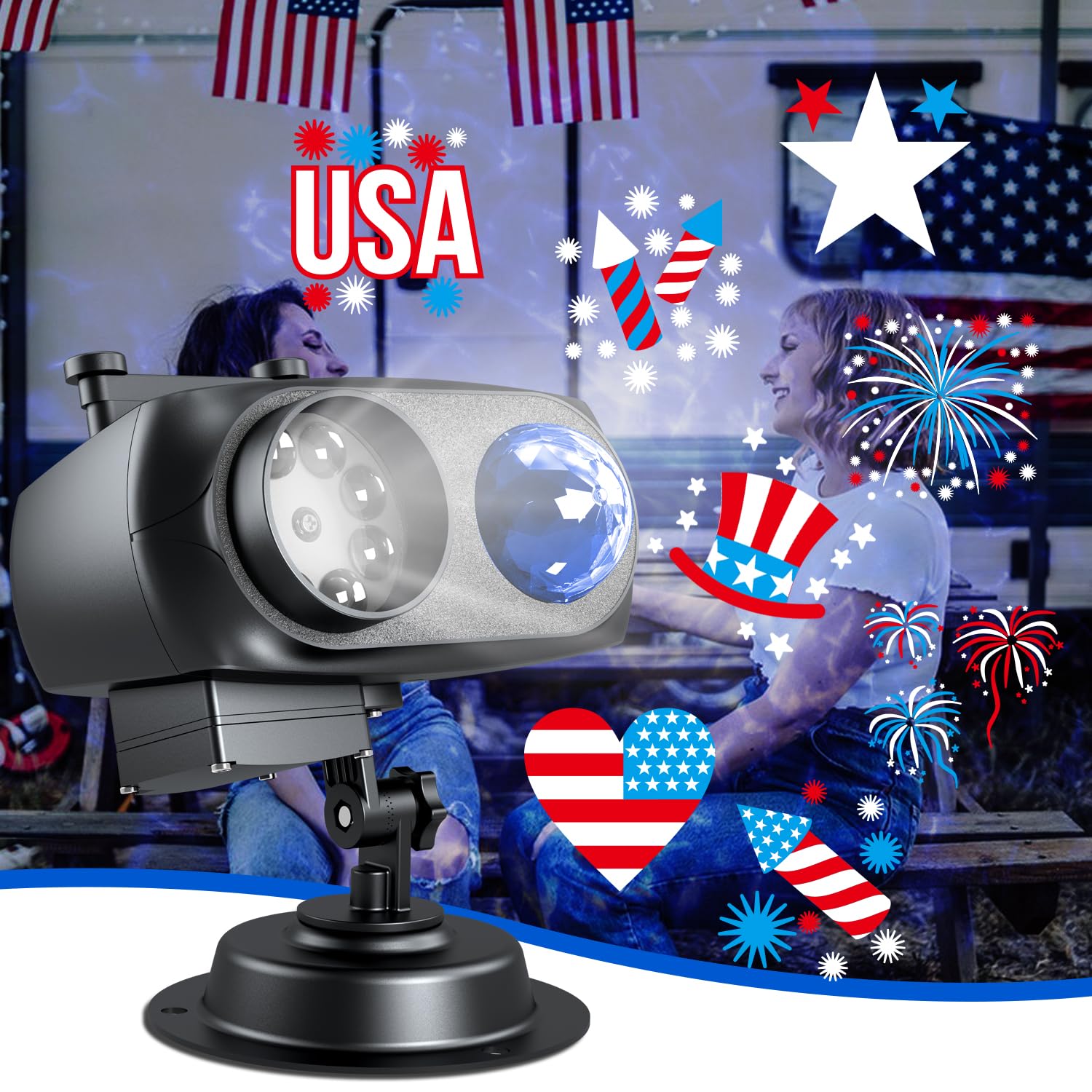 Christmas Projector Lights Outdoor,Holiday Lamp,Halloween Christmas Outdoor,St. Patrick'S Day Decoration,Eid Mubarak Kareem Fest