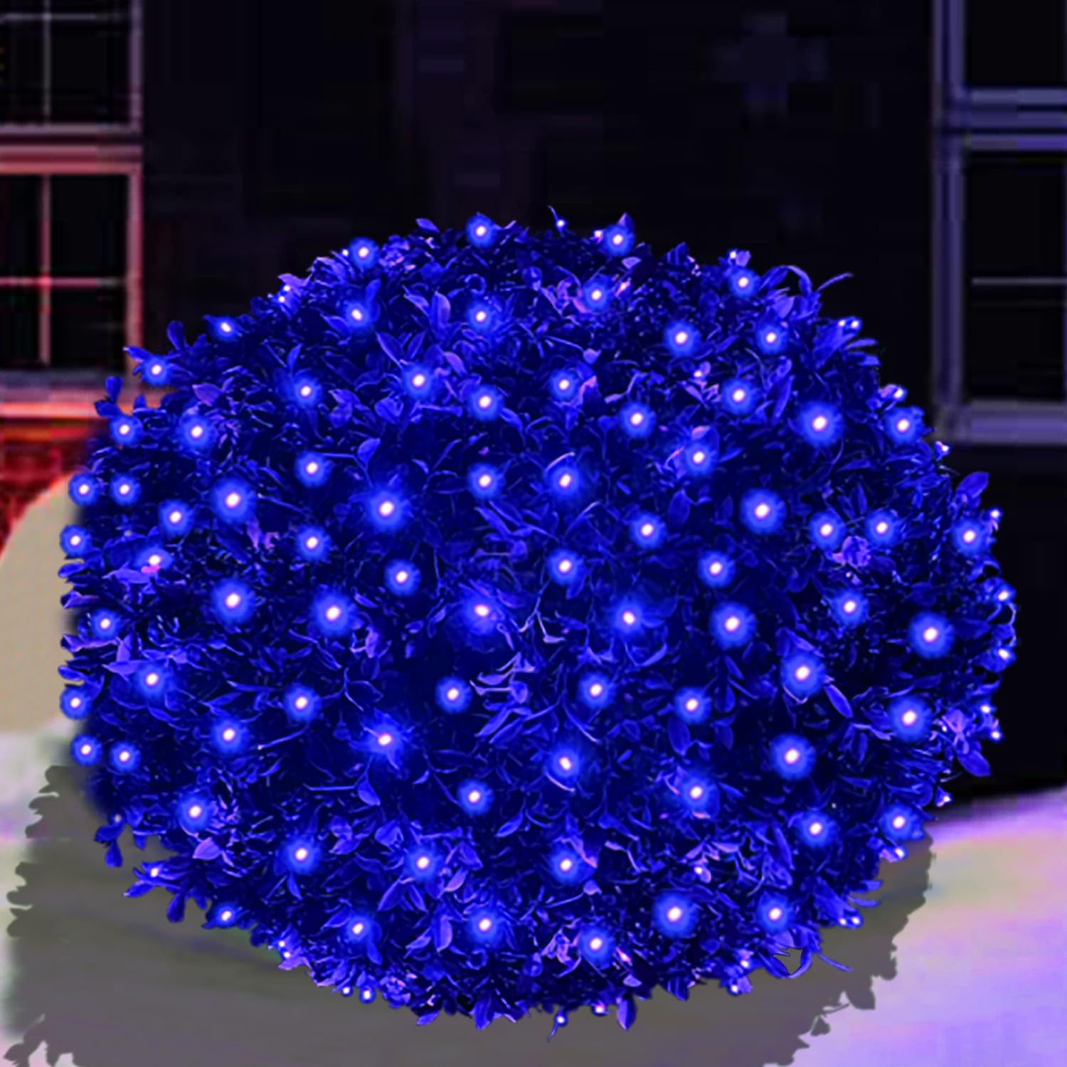 HISHINY LED Blue Christmas Net Lights 100LED 5ftx5ft Green Wire for Outdoor Indoor Decor, Model HO-100/4N