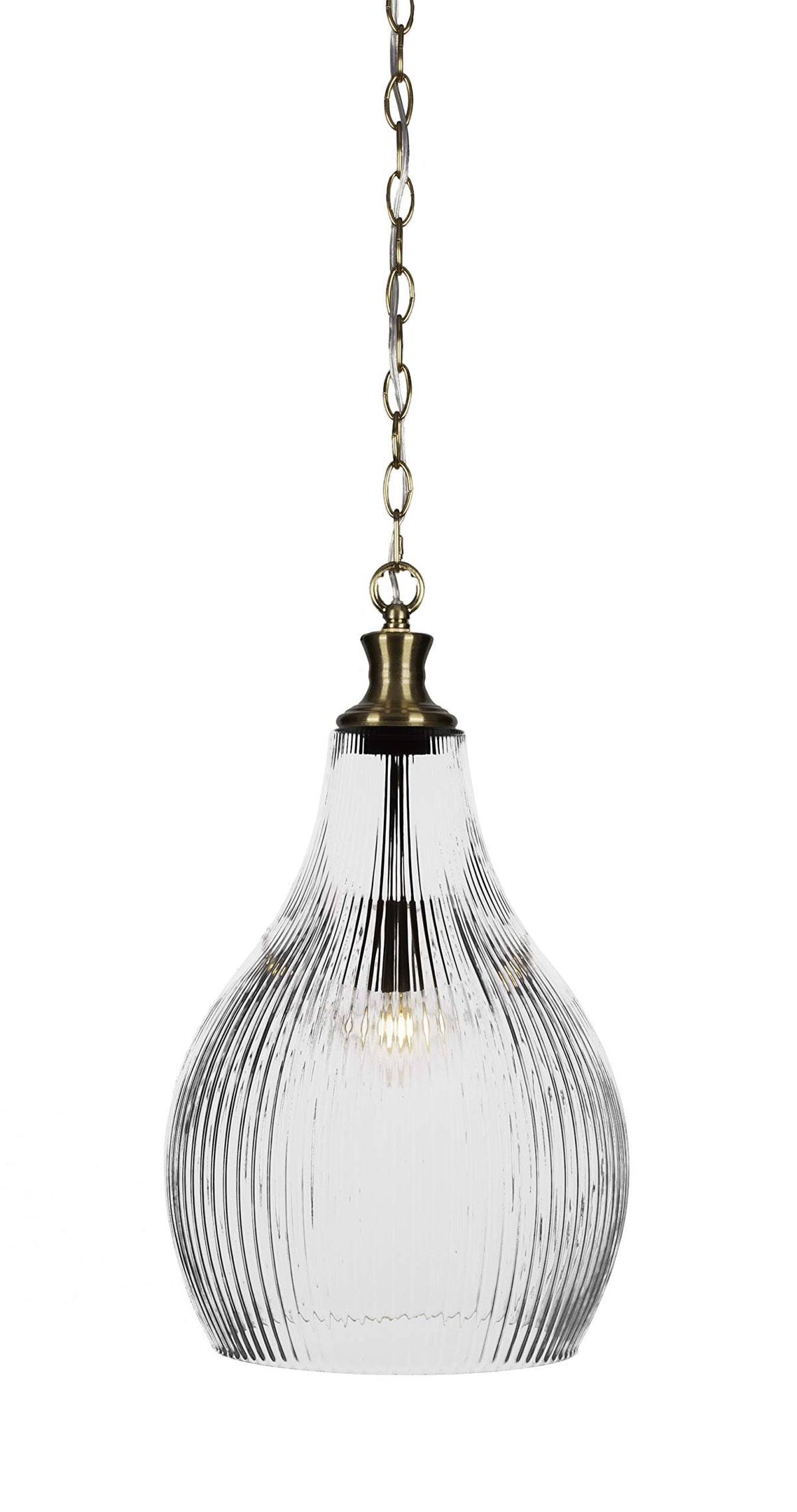 Toltec Lighting Carina 1 Light Pendant in New Age Brass (93-NAB-4660)