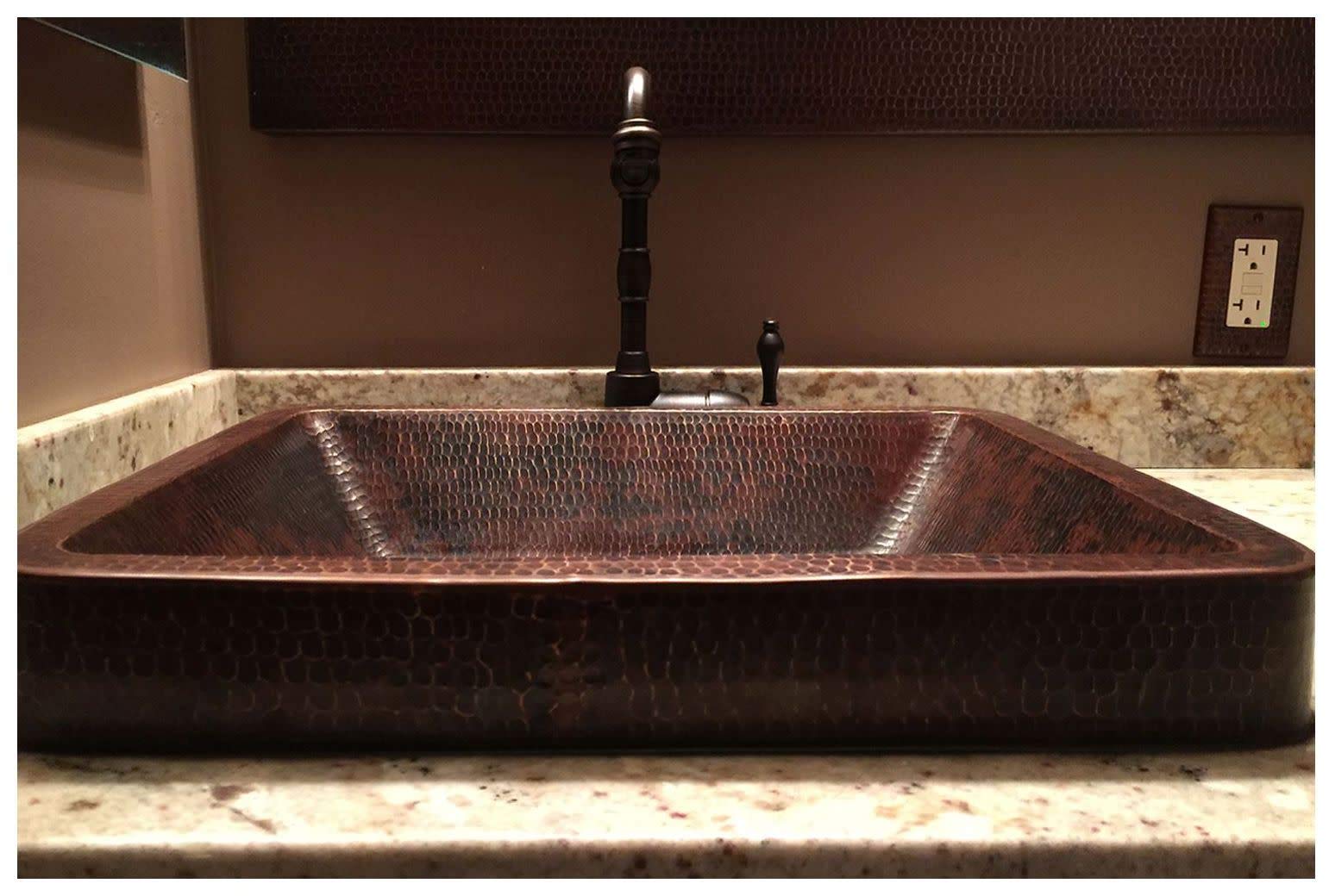 Premier Copper Products Copper GFI Switch Plate Cover, Oil Rubbed Bronze, Model SR1, 2.75in x 4.5in x .25in