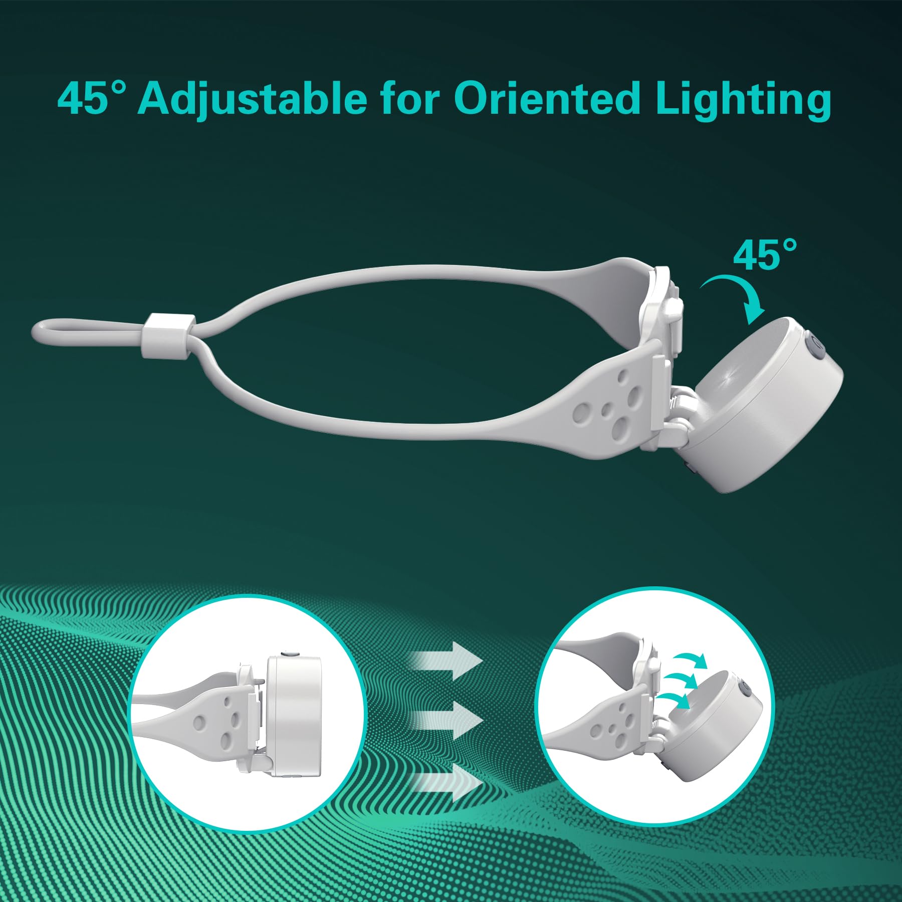 SEVENKA Rechargeable Headlamp with Red Light, Outdoor Camping Headlamps with Adjustable Silicone Headband, 2oz Lightweight Headl