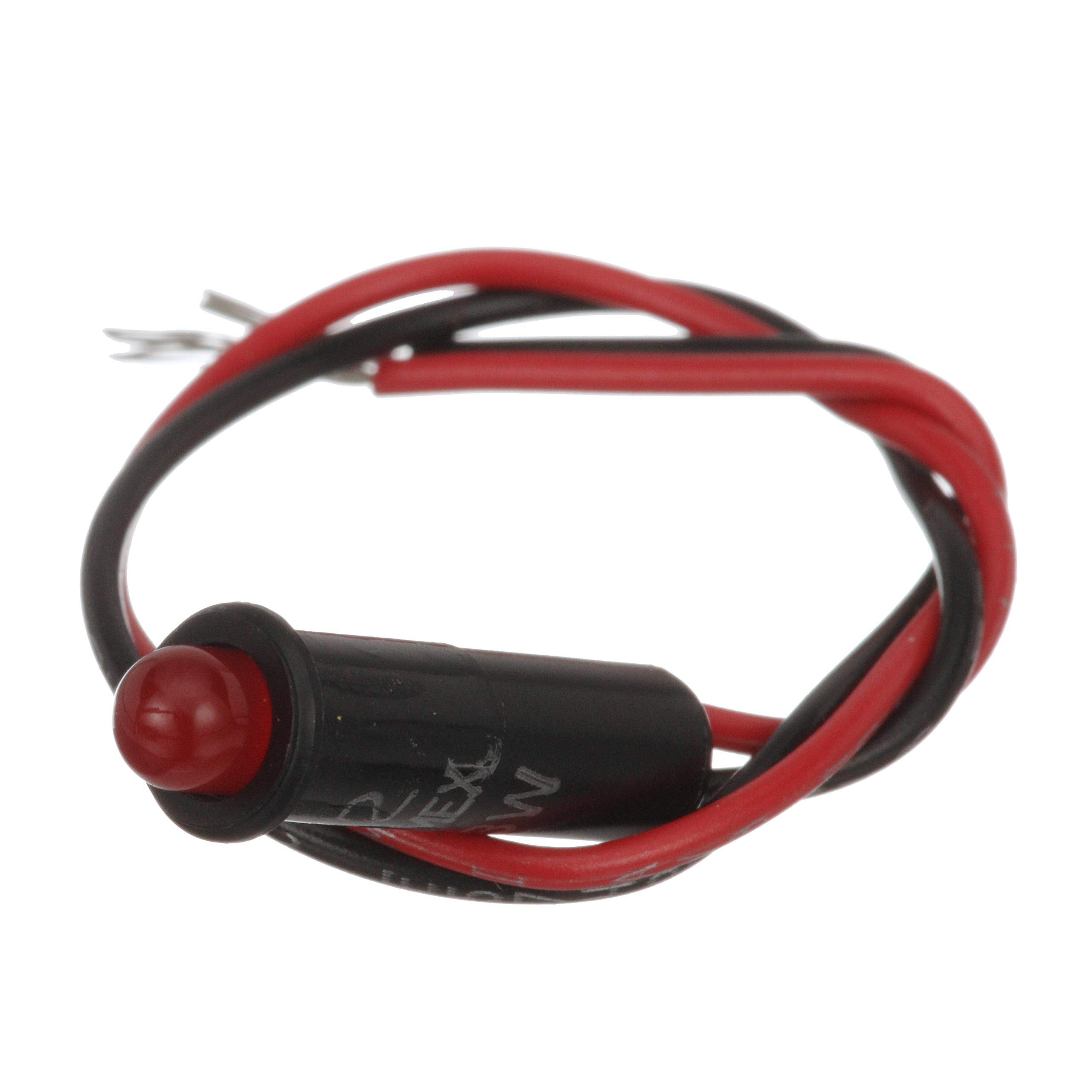 SEACHOICE LED Indicator Light, 14V, 6 in. Lead Wires, Red, Model 09851