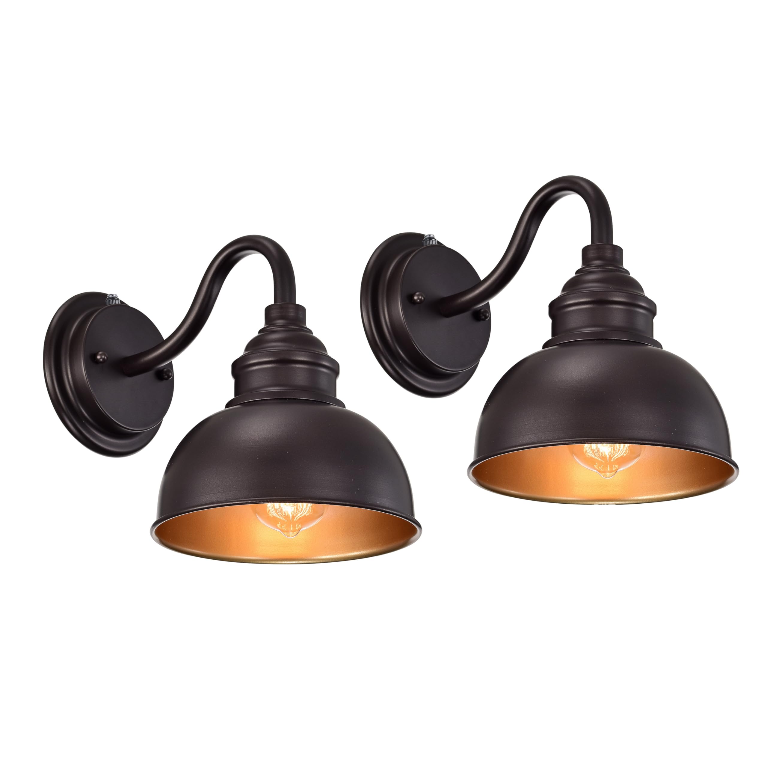 ACLand Oil Rubbed Bronze Dusk to Dawn Outdoor Lights 2 Pack, 9 Inch Farmhouse Barn Lights Outdoor,Outside Wall Light for House,