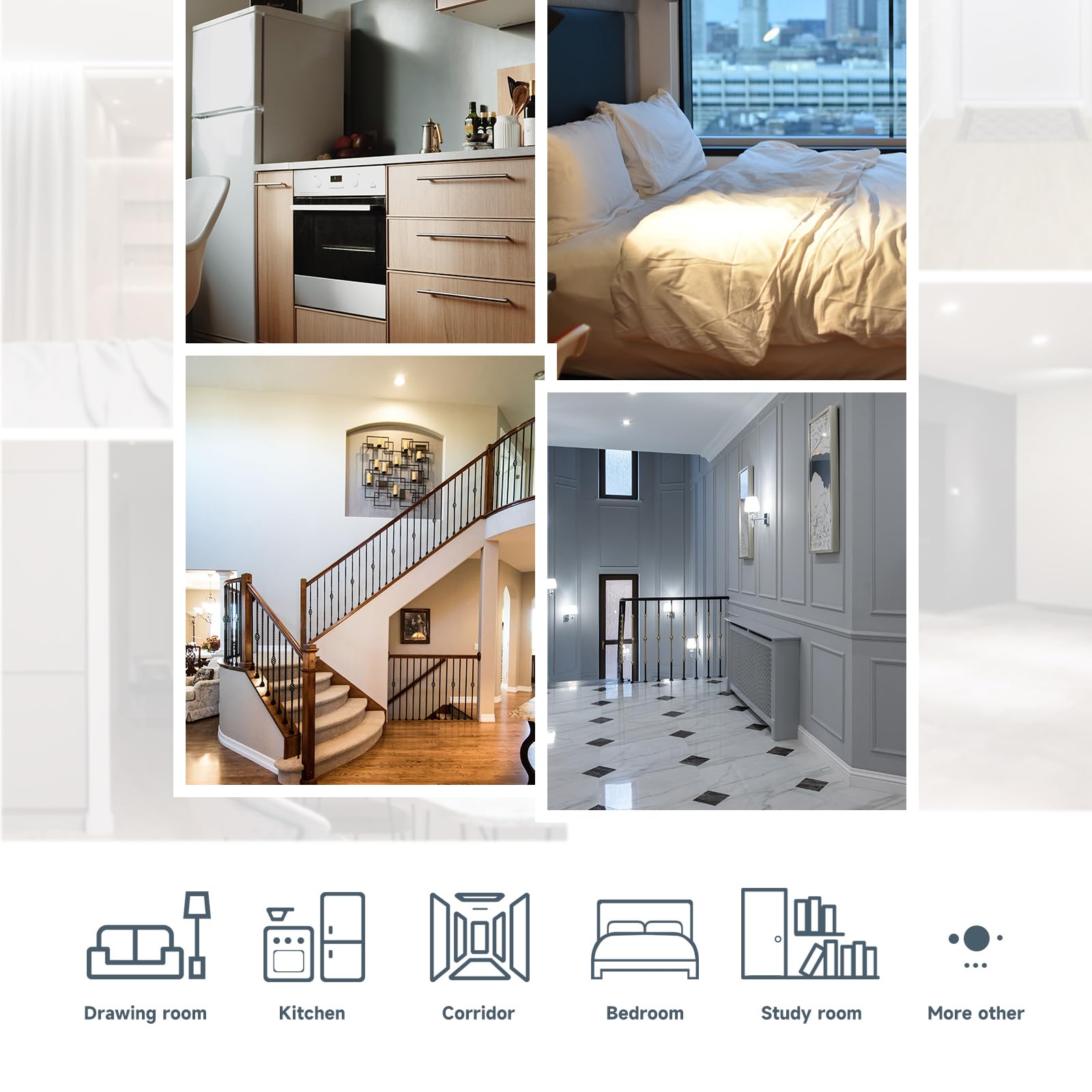 ECOELER LED Flush Mount Ceiling Light, 30W, 2000 Lumens, 4000K Cool White, Aluminum, Model CDR830A