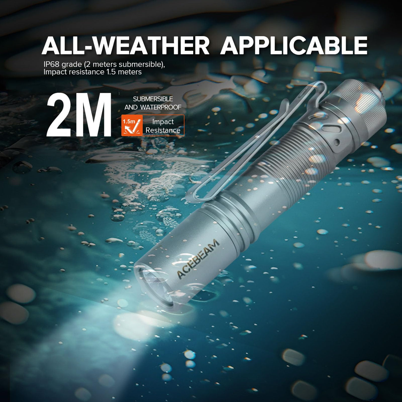 acebeam pokelit aa rechargeable mini flashlight with Clip, 1000 High Lumens EDC Light C charging port (Included) Alkaline or NiMH AA power source is also compatible Pokelit AA Ti 519A