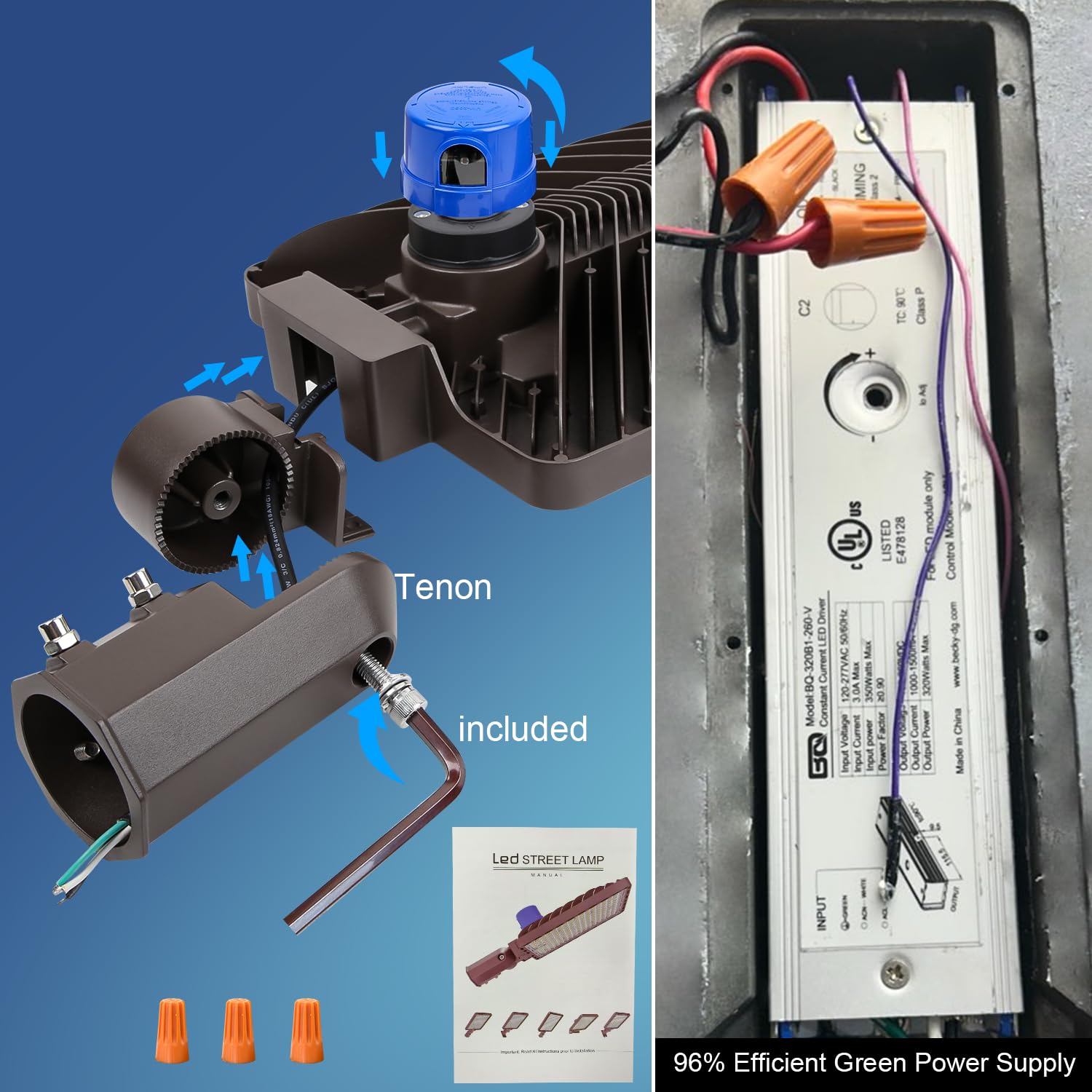 Ledmo 1Pack 52500Lm Led Parking Lot Light 350W Dusk To Dawn Outdoor Pole Or Wall Mount Commerical Area Lighting Street Foold Security Lights Shoebox Lamp Slip Fitter 5000K Ip65 For Sport Stadium Yard