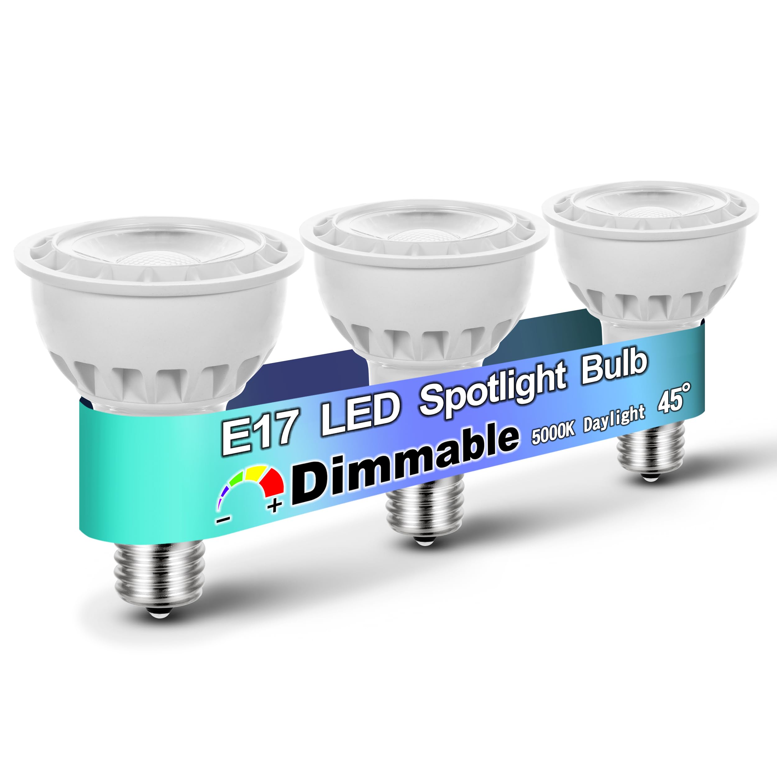 Heifymi E17 Led Spotlight Bulb Dimmable 6W (60 Watt Equivalent) E17 Intermediate Base Type R14 Reflector Light Bulb For Desk Rea