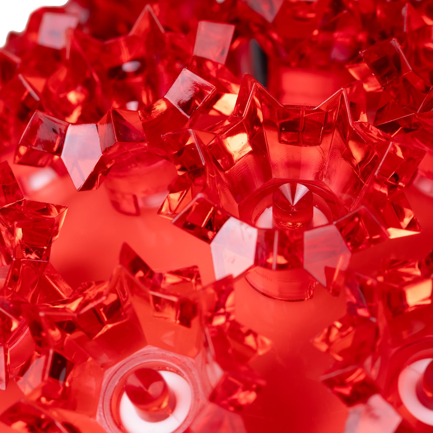 Novelty Lights LED Starlight Sphere, 10in 150 Lights, Red, Extra Large, Model MRD-50A-2, 5ft Hanging Cord, 12ft Power Cord