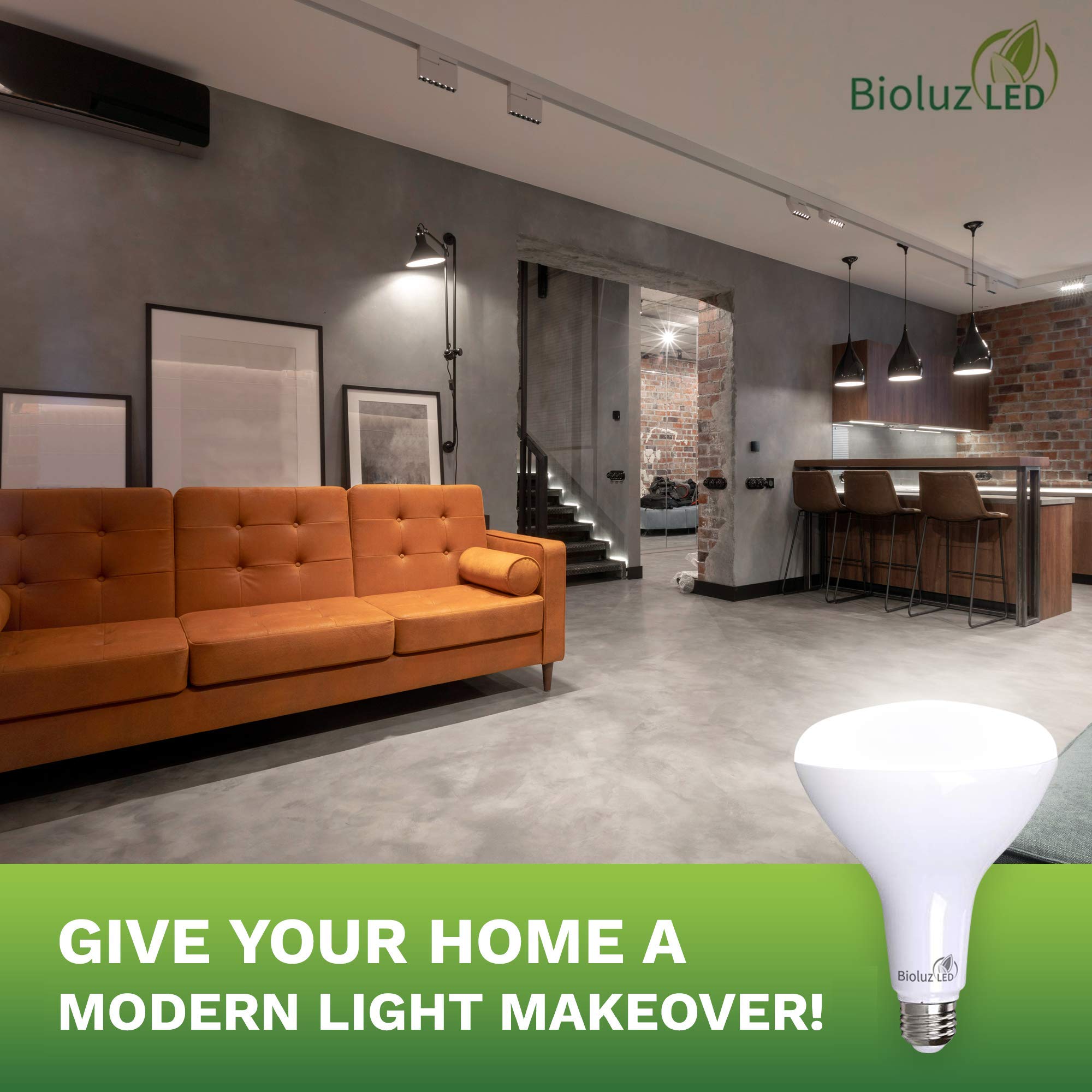 Bioluz 8 Pack Brightest Br40 Led Light Bulb - Instant On Light Bulbs 16W = 120W Replacement 5000K Daylight 1400 Lumen Led Bulbs