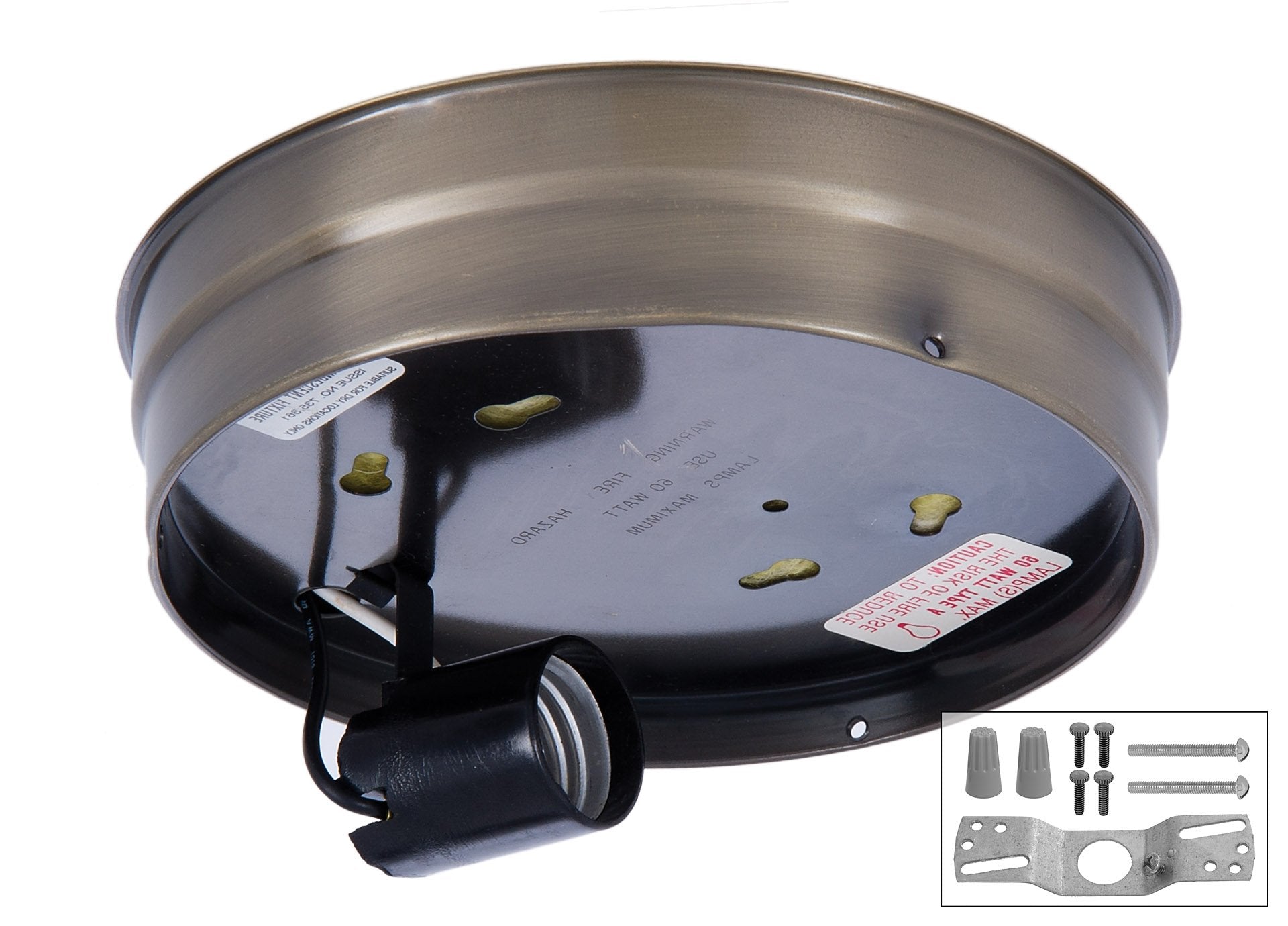 B&P Lamp® 6 Inch Fitter Wired Flush Mount Ceiling Fixture (Bronze)