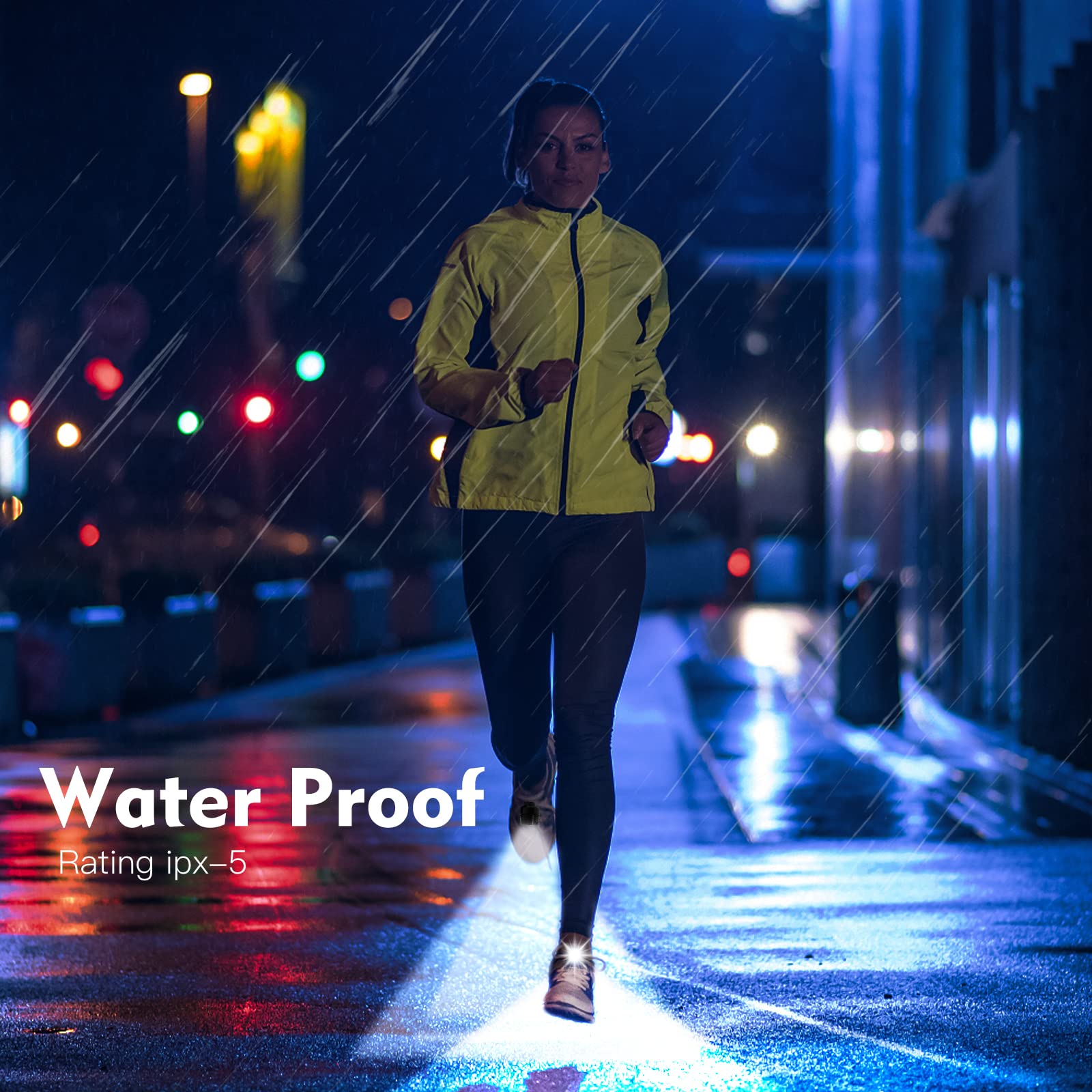 Vartiey Running Shoe Lights - Waterproof IPX5, 2Pcs Red Headlights for Night Running & Walking, Ideal for Adults & Kids