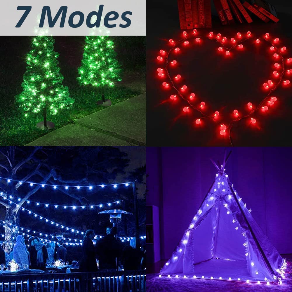 Mocalido 50ft Color Changing Globe String Lights - 75 LED USB Powered Fairy Lights for Bedroom & Camping Decor