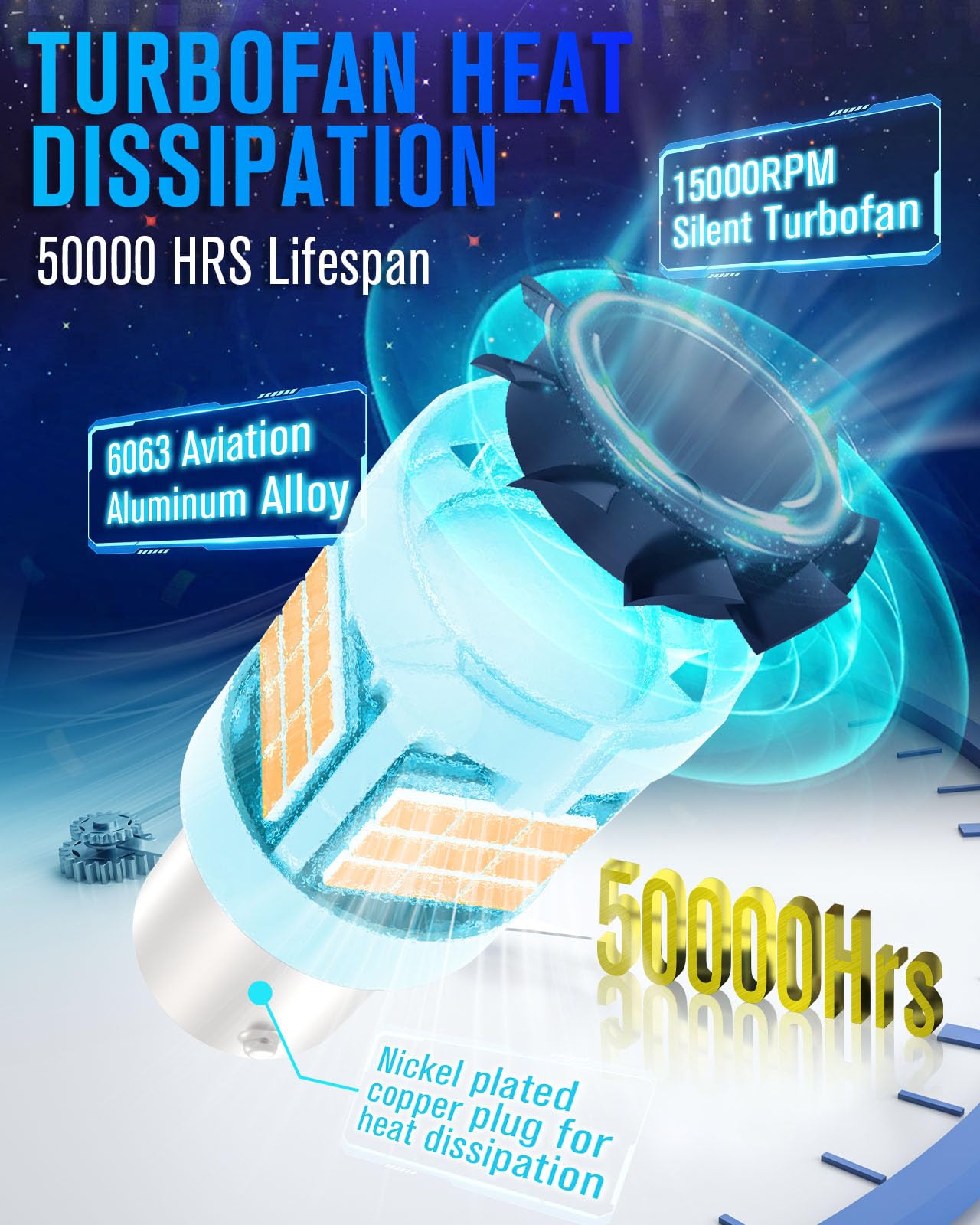 evntyps 1157 LED Bulb Amber Yellow With Built in Resistor 1157NA Turn Signal Bulbs Anti Hyper Flash CANBUS Error Free,1157A 2057