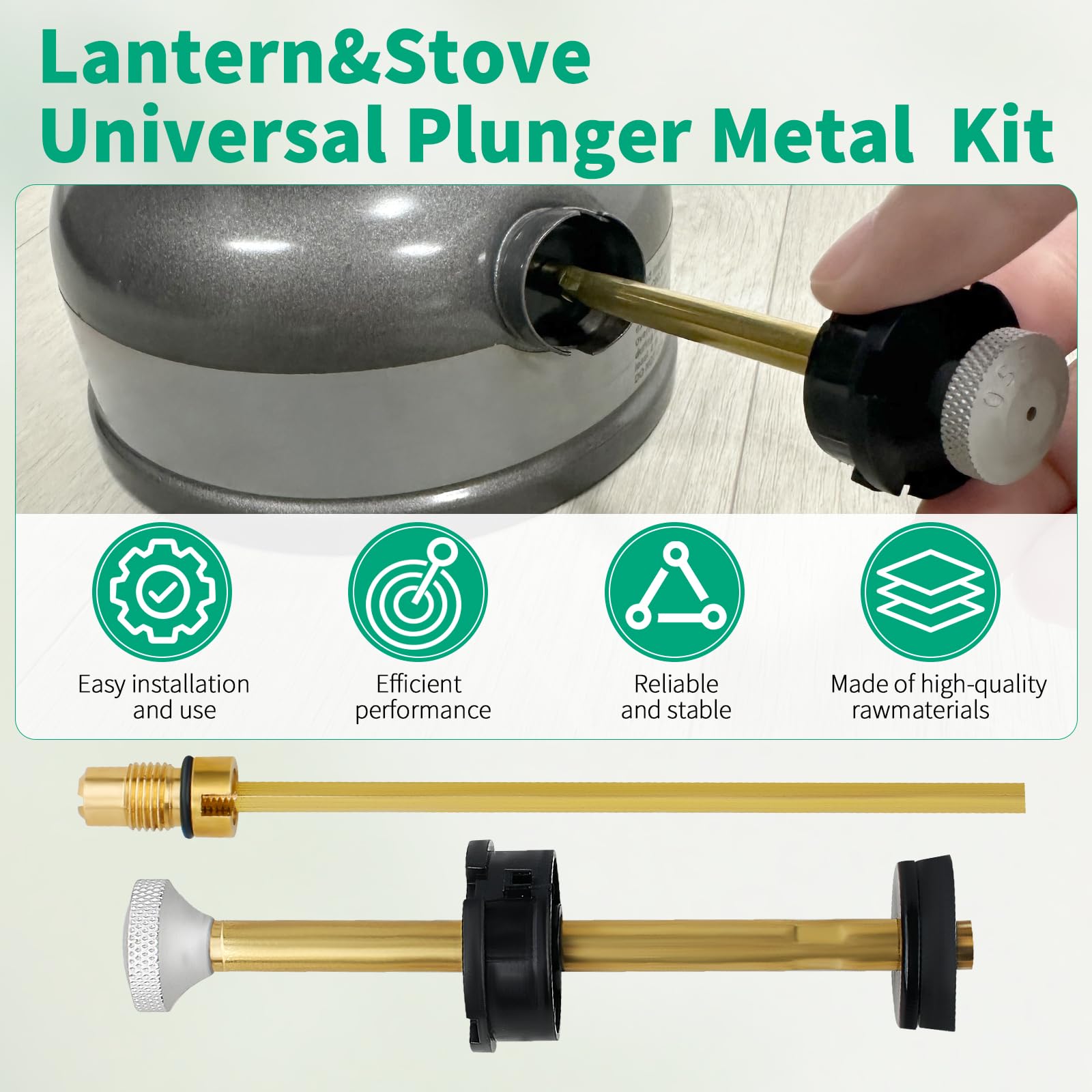 SUNJIKA Camping Stove & Lantern Repair Kit - Coleman Parts, Check Valve, Air Stem Assembly, Universal Plunger Pump, Colourless, Inch