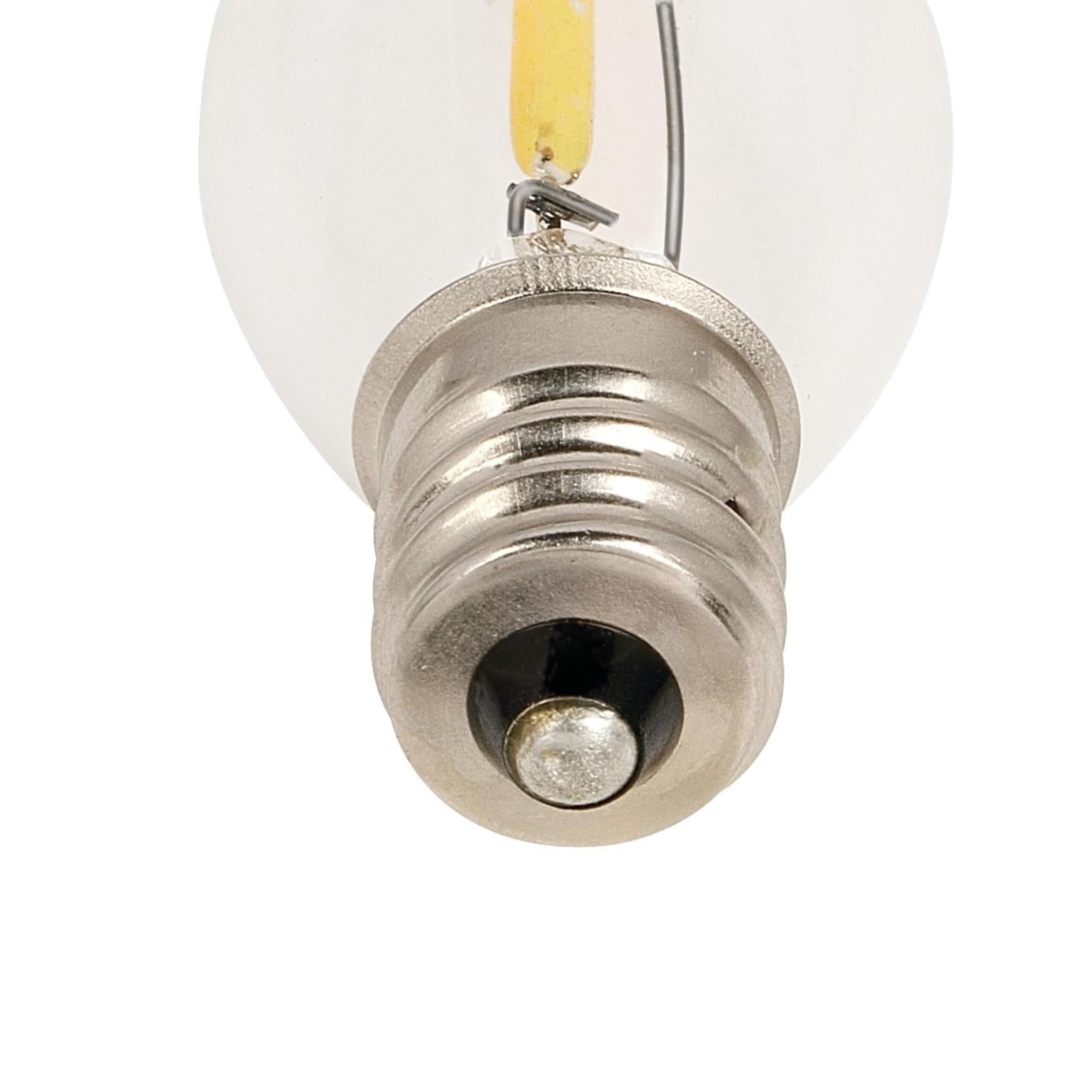 Westinghouse 5284000 0.4 Watt (4 Watt Equivalent) C7 Clear Filament Led Light Bulb, Candelabra Base, 2 Pack