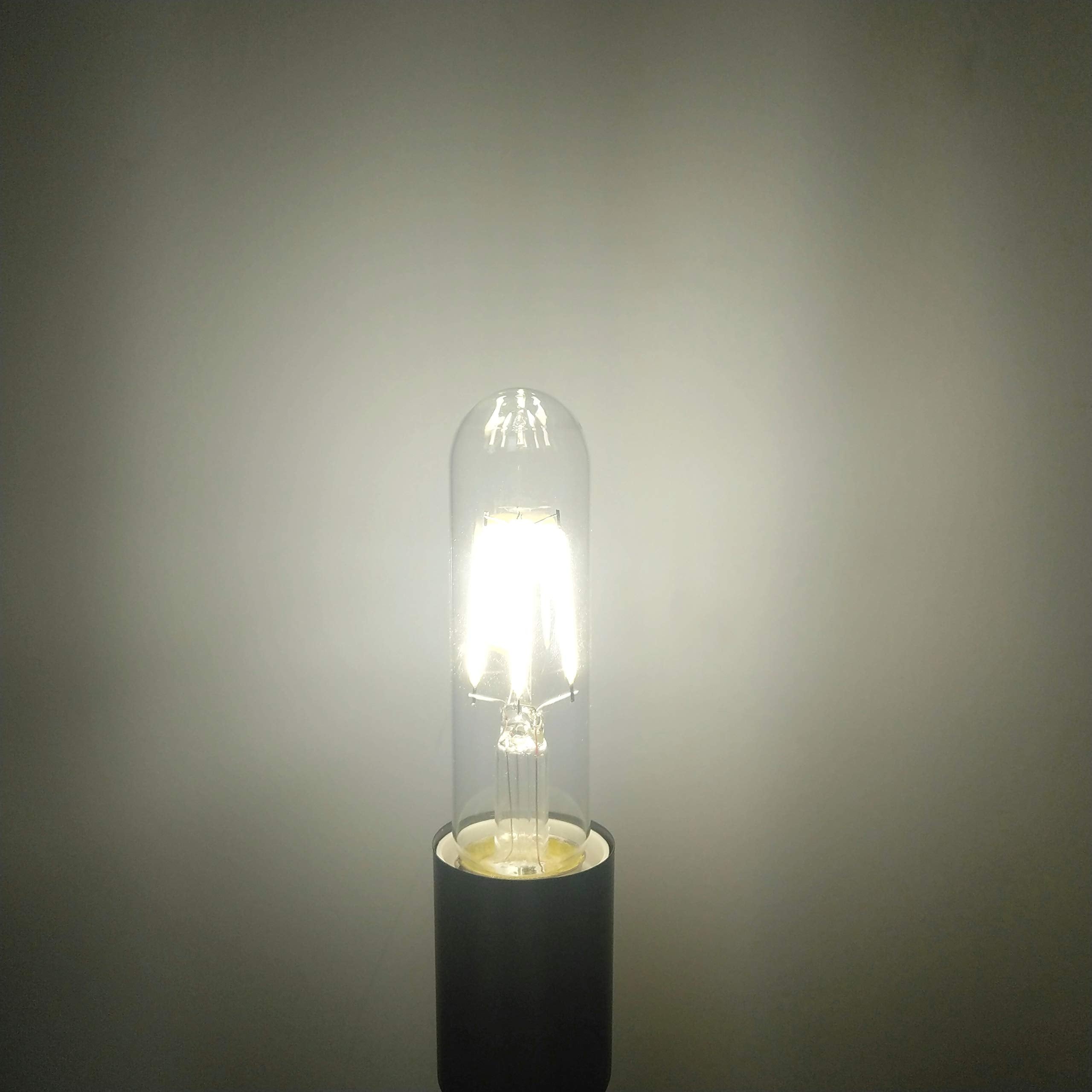 ASOKO Edison Bulb T10 LED 4W Dimmable Vintage Tube Bulbs, 40W Equivalent, Daylight White, E26 Base, 3-Pack