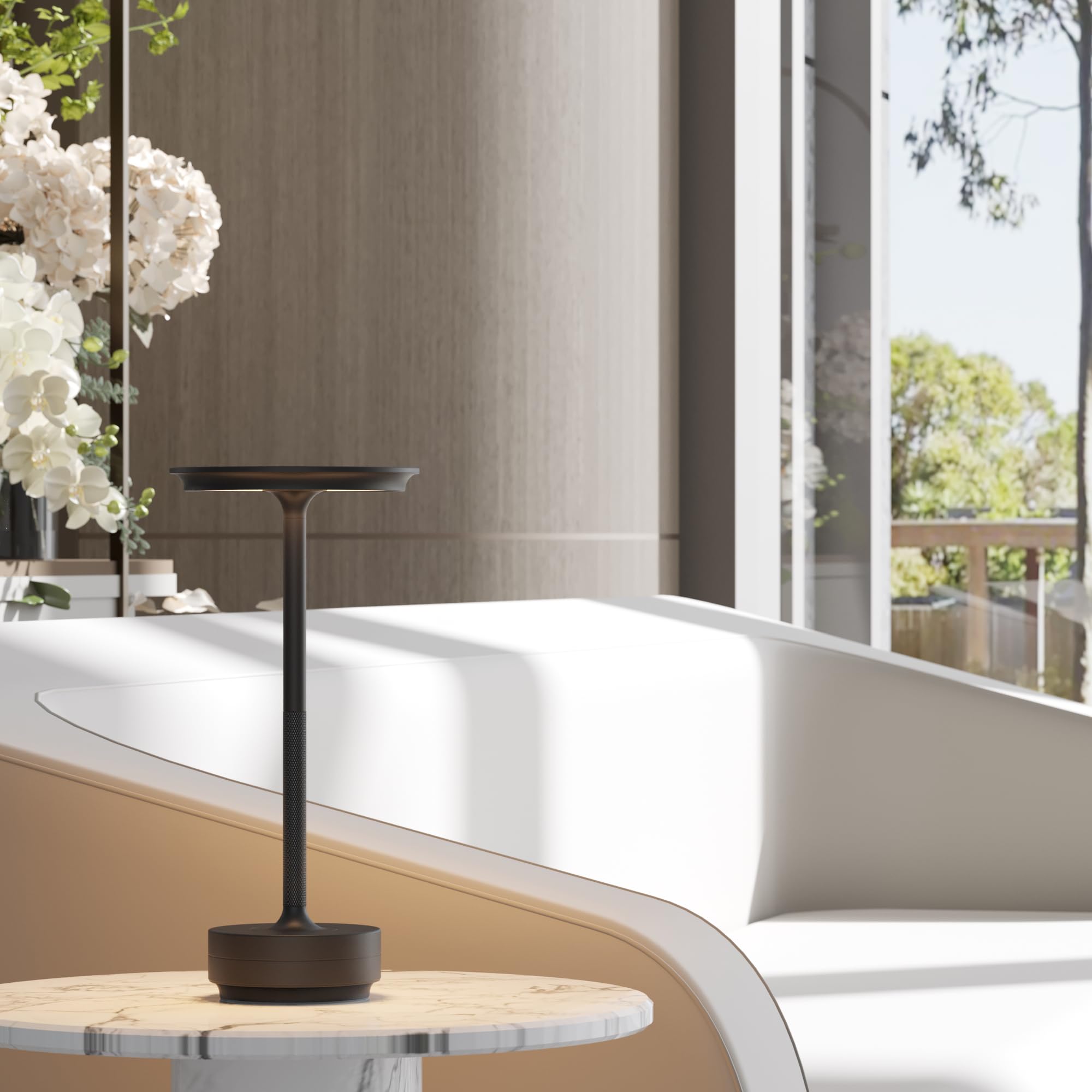 Ztflos Rechargeable Cordless Table Lamps, Portable 5000Mah Battery Table Light, 3 Color Stepless Dimming Led Table Light,Suitabl