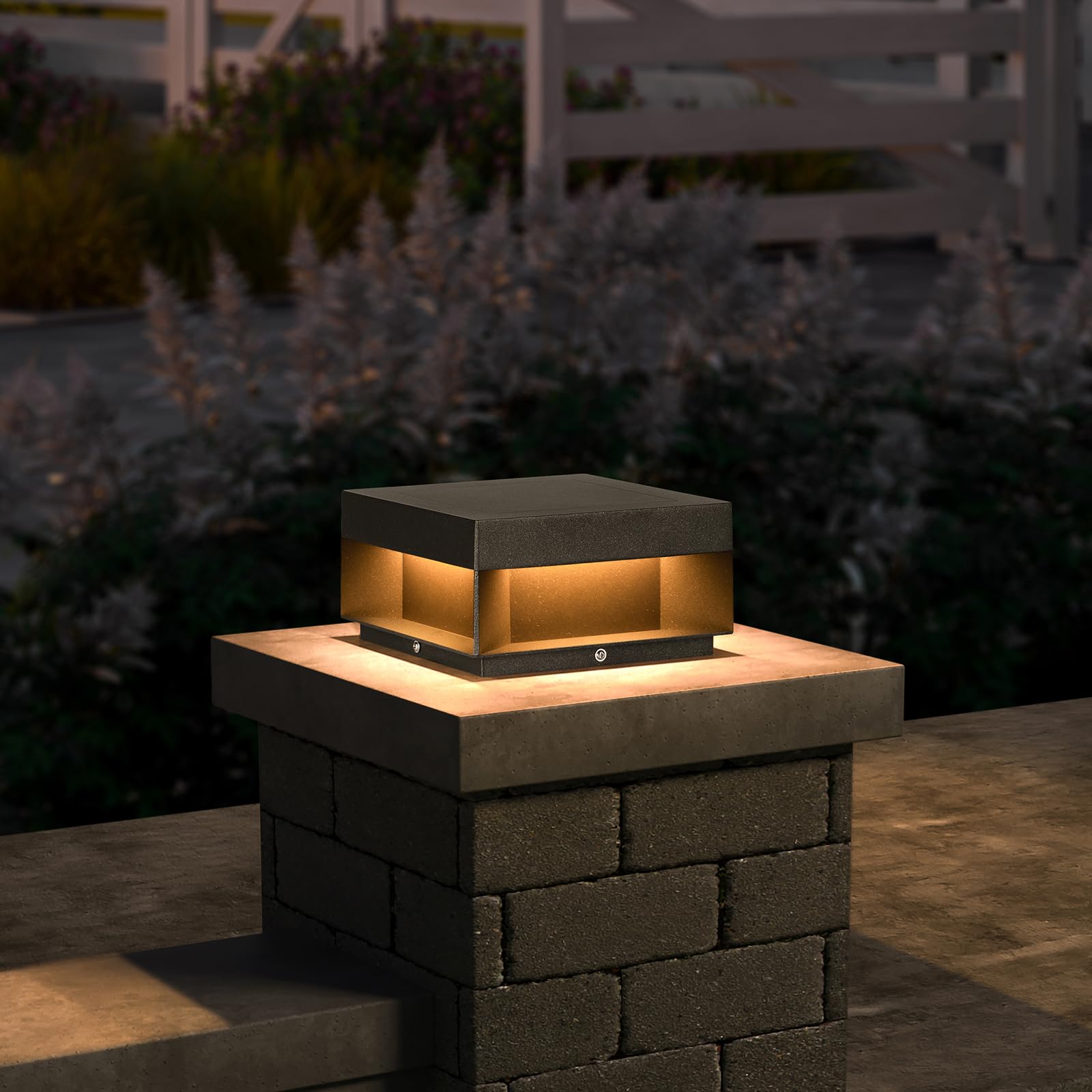 Mvbt 7.9&quot; Led Modern Post Light - Waterproof Aluminum Lantern For Patio & Garden Decoration