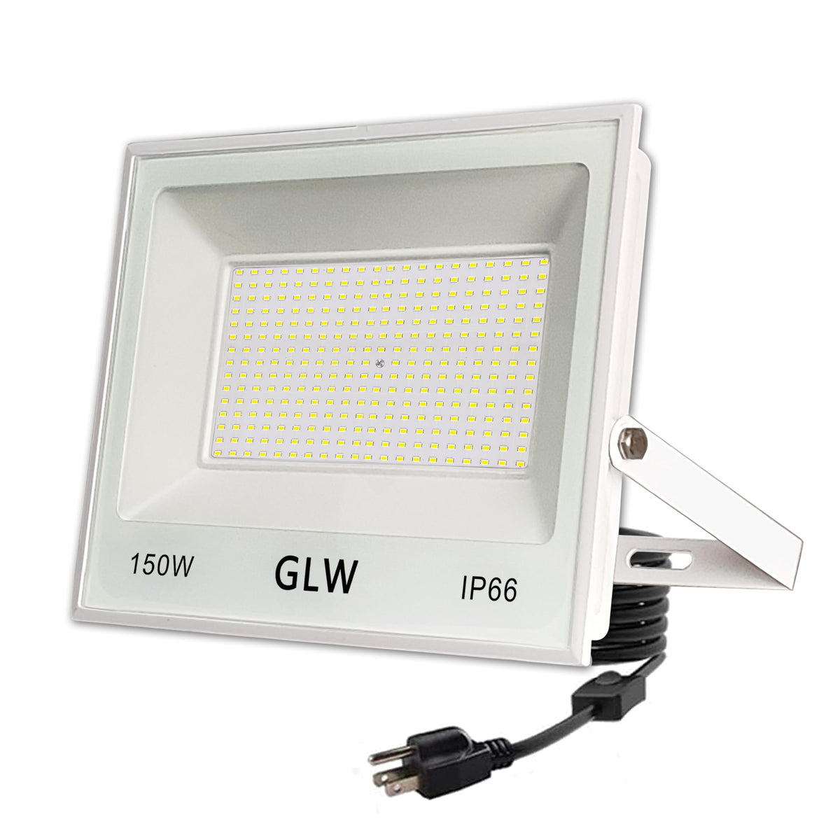 Glw Led 150W Flood Light Ip66 Waterproof Super Bright Work Lights,13,000Lm 6500K Daylight White Outdoor Spotlight For Garage,Playgrounds,Parking Lot,Basketball Court