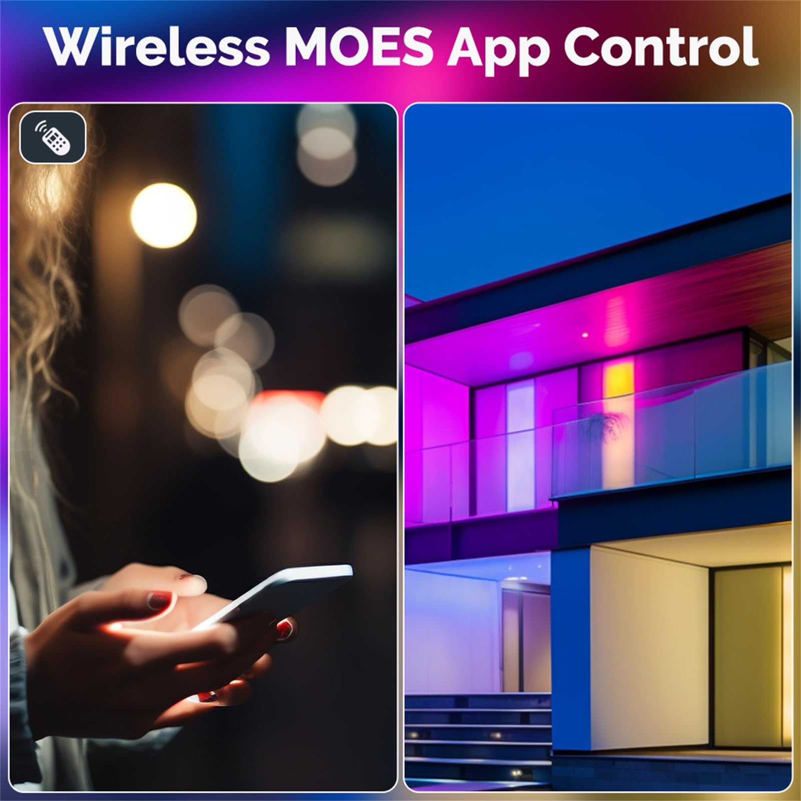 Moes Matter Smart Gu10 Led Light Bulbs, Color Changing Wifi Bulbs, 2700K-6500K Cw& Rgb Dimmable, Smart Life Remote Control, Work