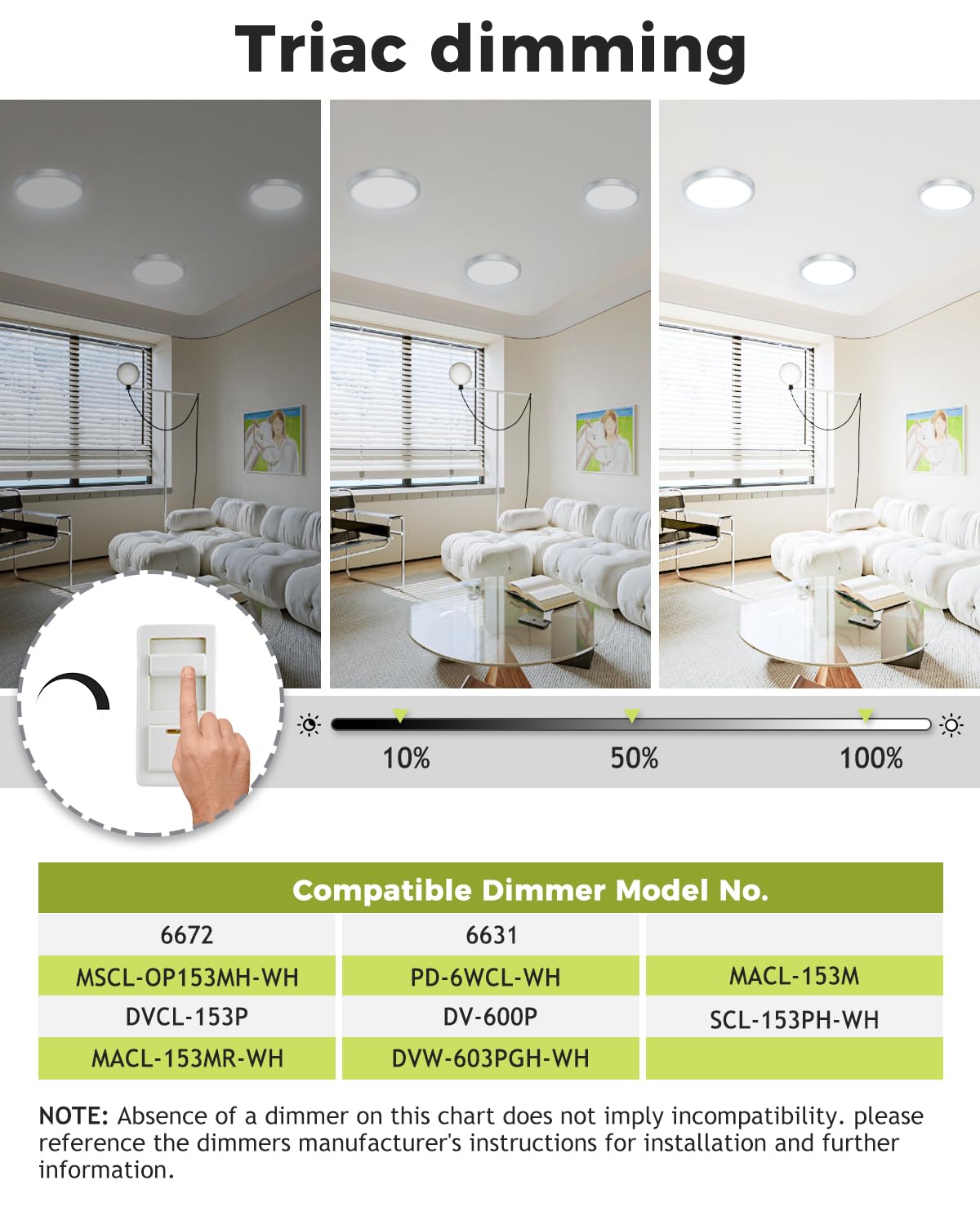 Hepside 1Pack Dimmable Flush Mount Ceiling Light Fixture Brushed Nickel, 3Cct Selectable 3000/4000/6500K Ceiling Lamp, 7.5Inch 1