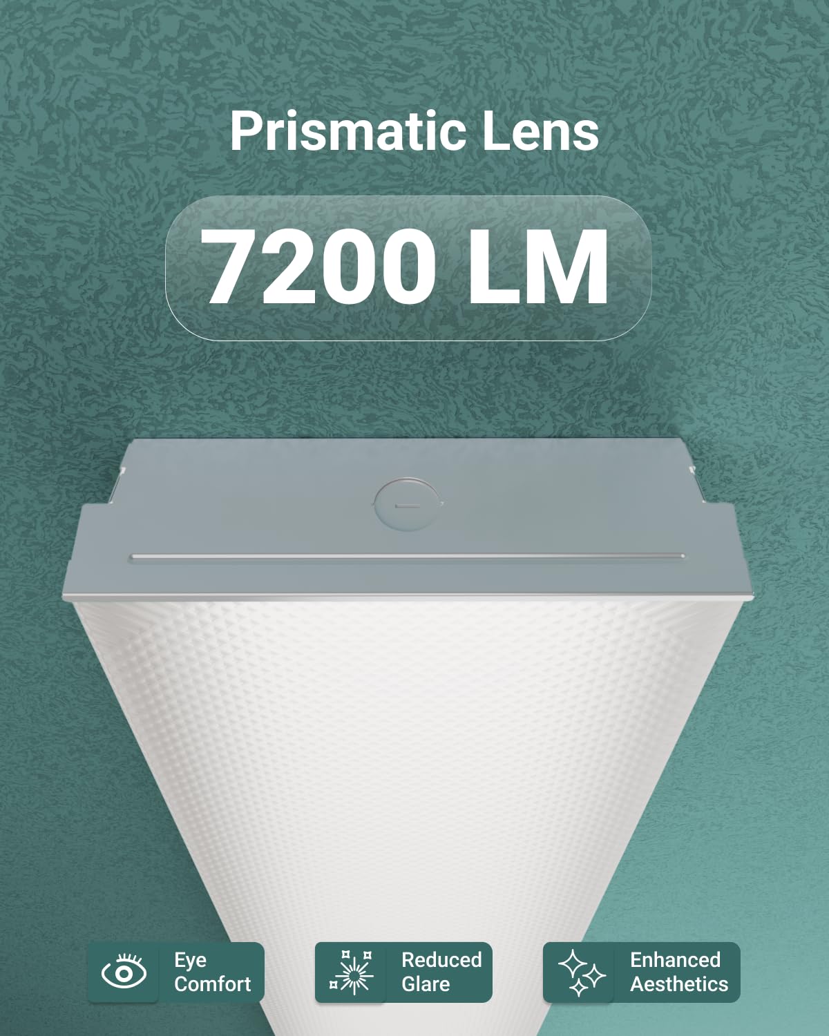 Sunco 2 Pack 60W 8 Inch Led Commercial Industrial Warehouse Workshop Prisma Wraparound Light, 7200 Lumens, 3 Cct 4000K Cool Whit