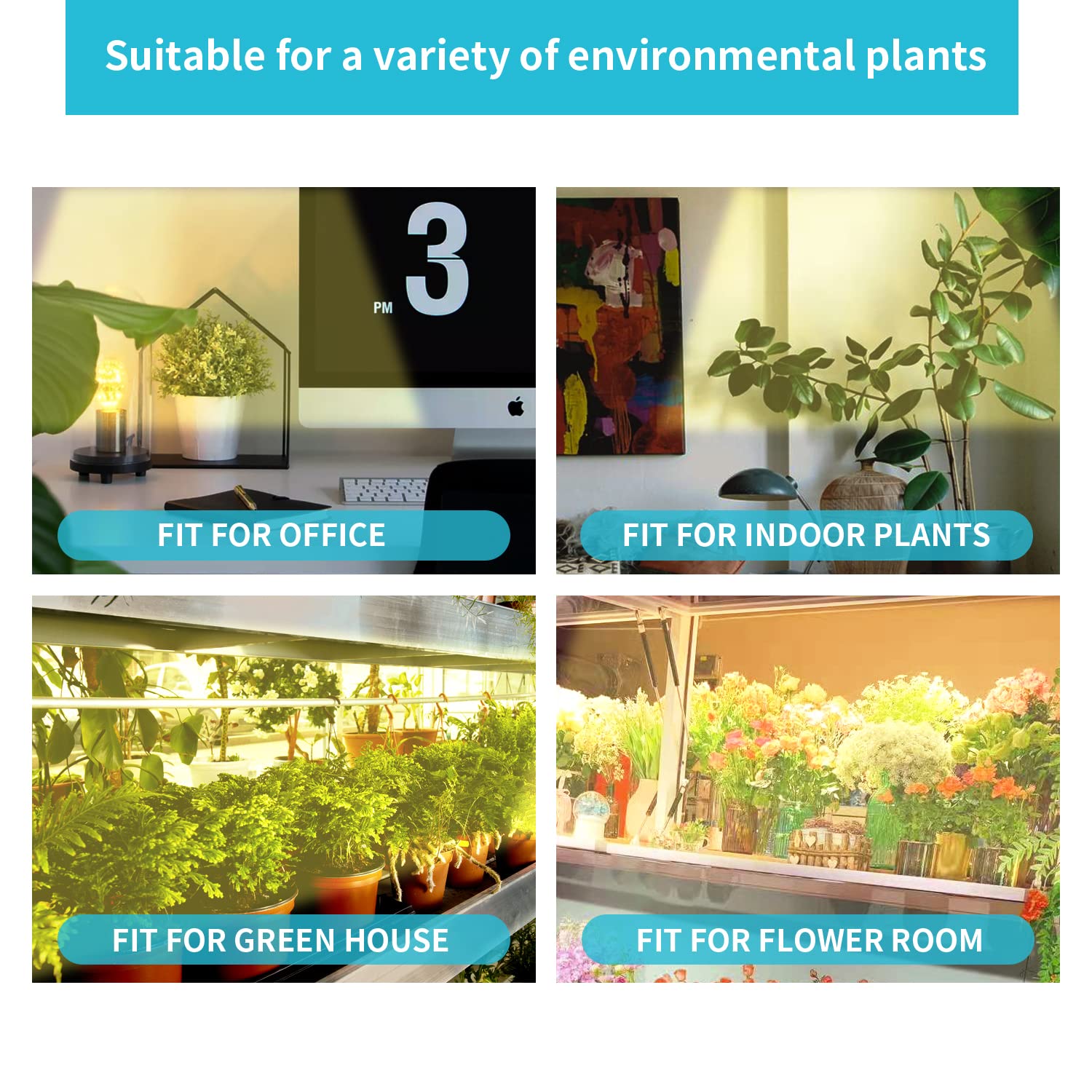 Led Grow Light Strips For Indoor Plants Full Spectrum 3500K, 192 Leds Plant Light Bar With 3/9/12H Timer, 10 Dimmable Levels For Seedling Succulent, 13 Inches, 4 Head