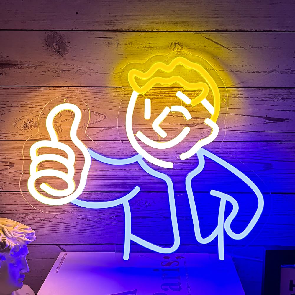 PILOYINDE Neon Sign Vault Boy Light for Wall Decor, Acrylic, L-little boy, Game Room, Bedroom Gift for Fans and Teens
